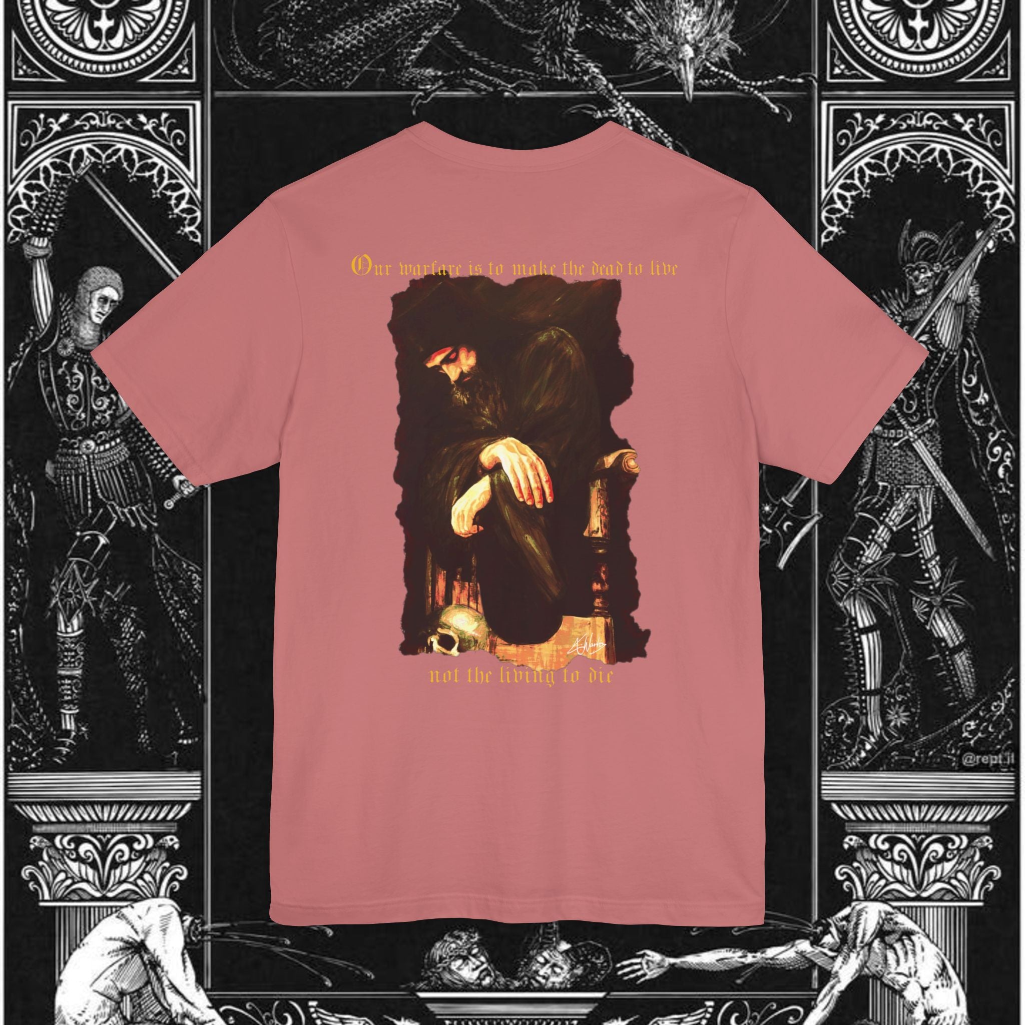 Man's Memento Medieval Fantasy Graphic T Shirt