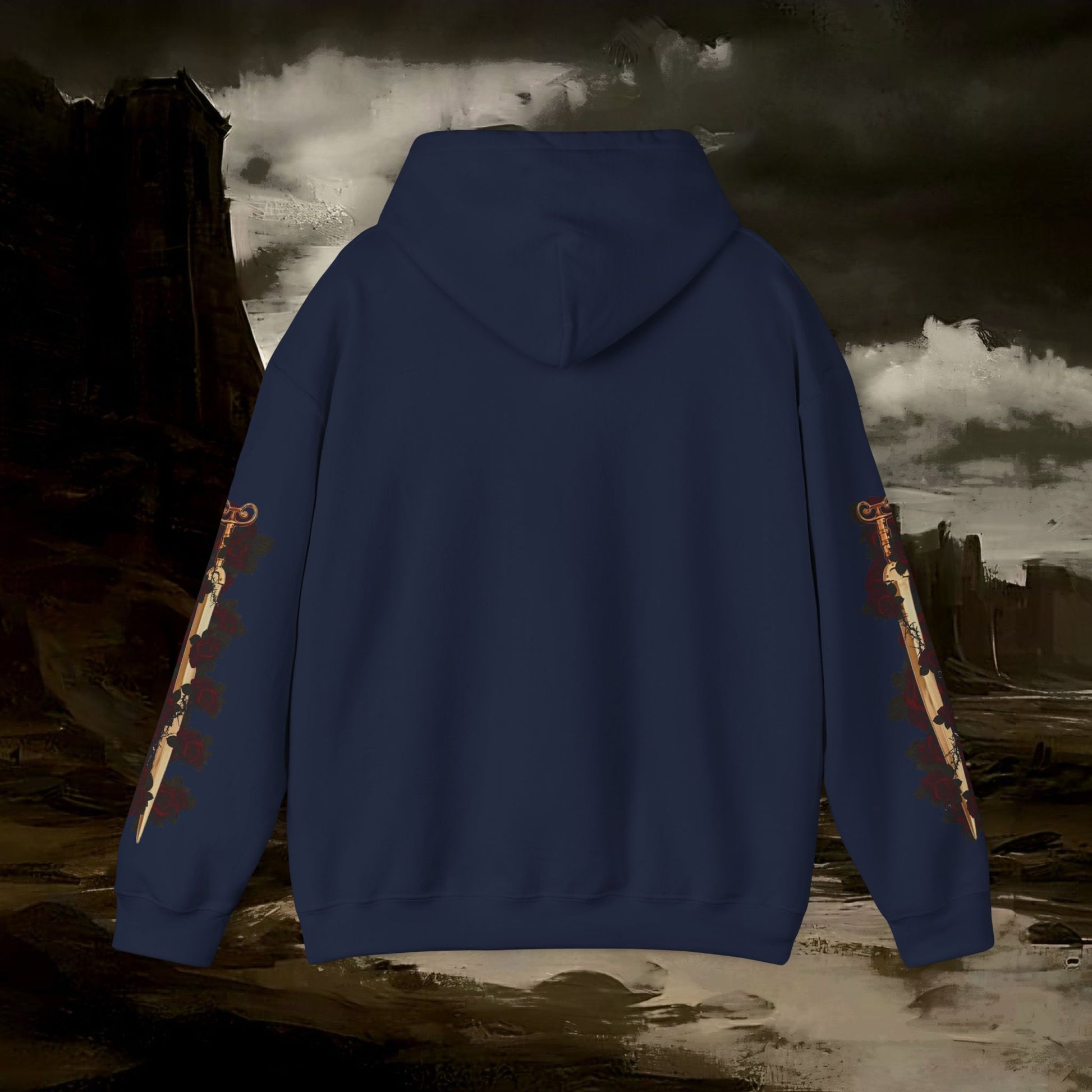 The Barbarian's Mirror Graphic Early Medieval Fantasy Inspired Hoodie