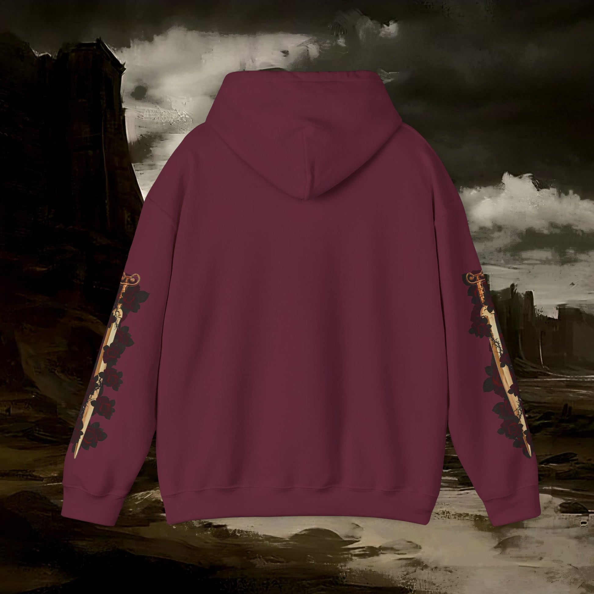 The Barbarian's Mirror Graphic Early Medieval Fantasy Inspired Hoodie