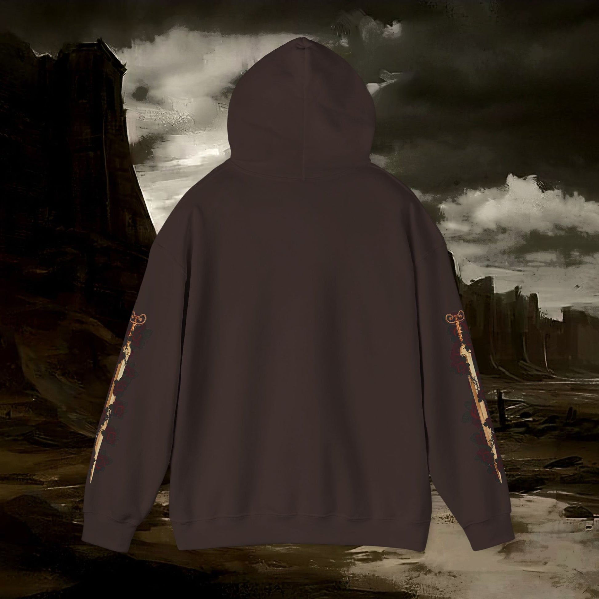 The Barbarian's Mirror Graphic Early Medieval Fantasy Inspired Hoodie