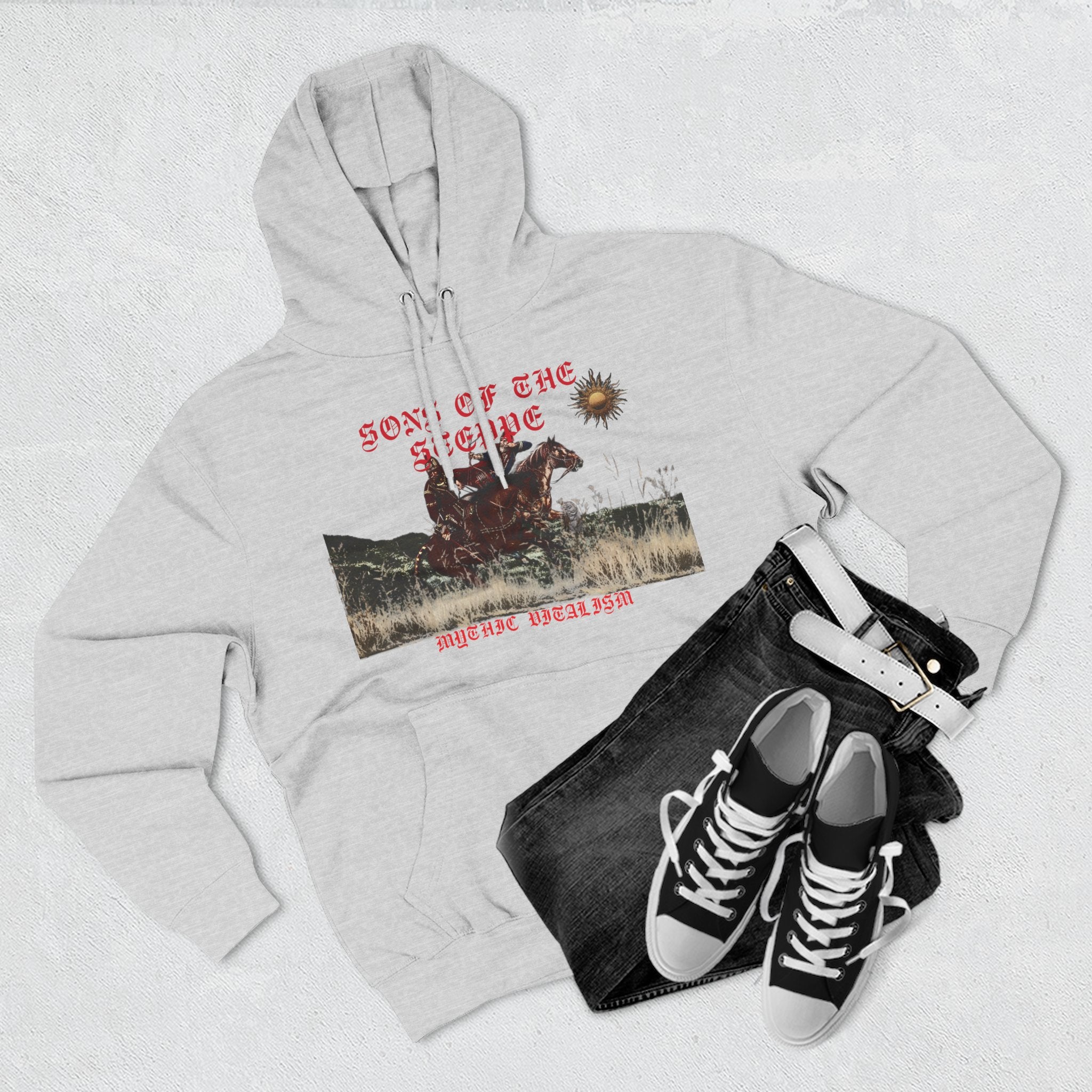 Son of the Steppe Fleece Medieval Graphic Hoodie