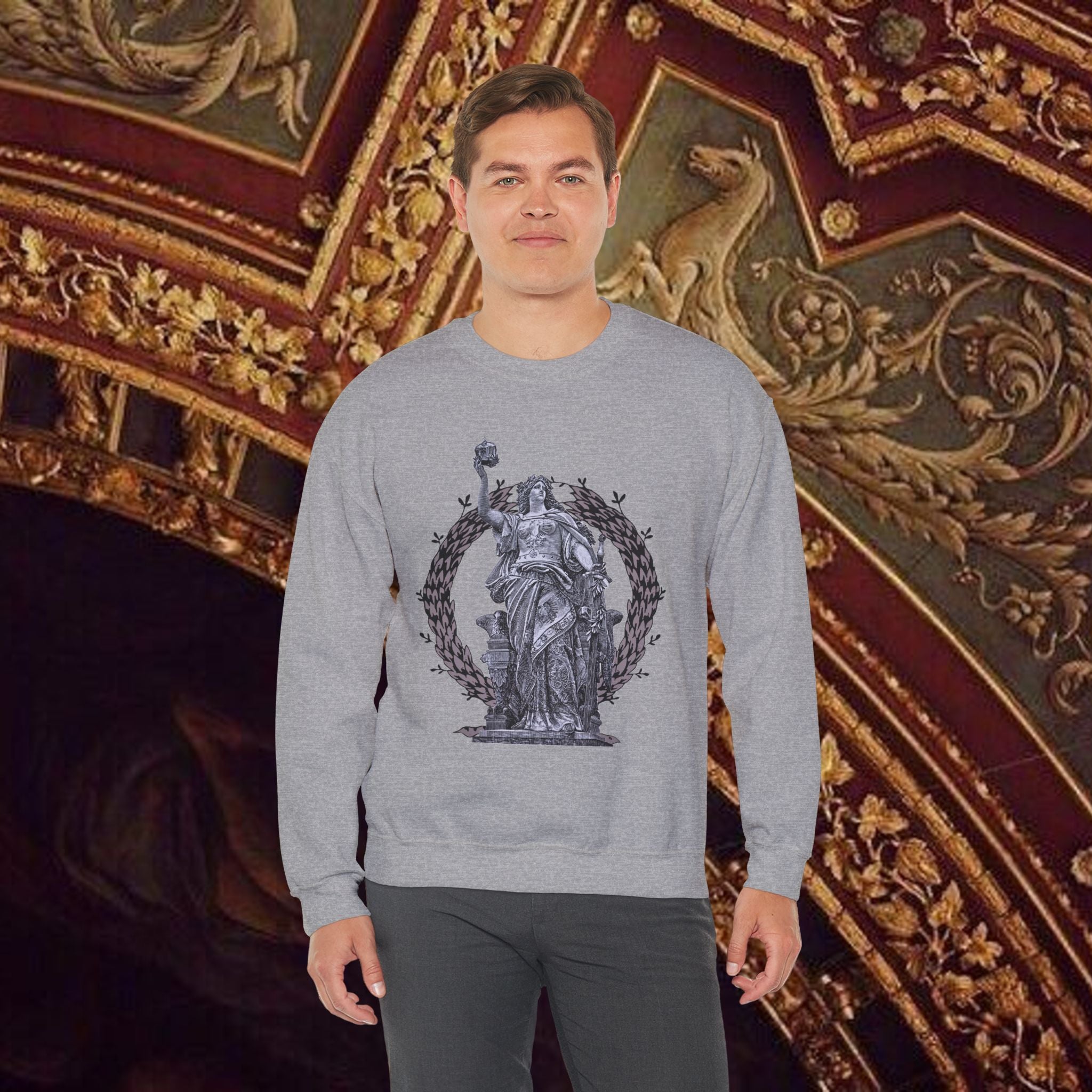 Goddess Victory Neo-Classical Crewneck Sweatshirt piece