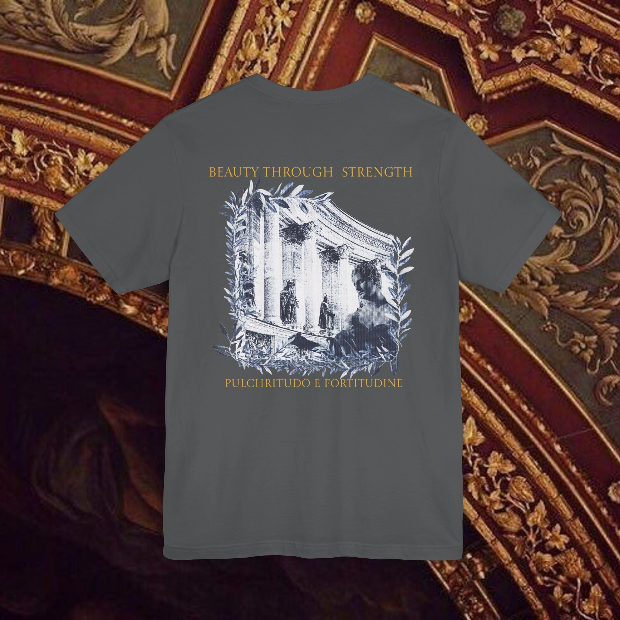 Beauty Through Strength Classically-Inspired Cotton Graphic Shirt Back Version