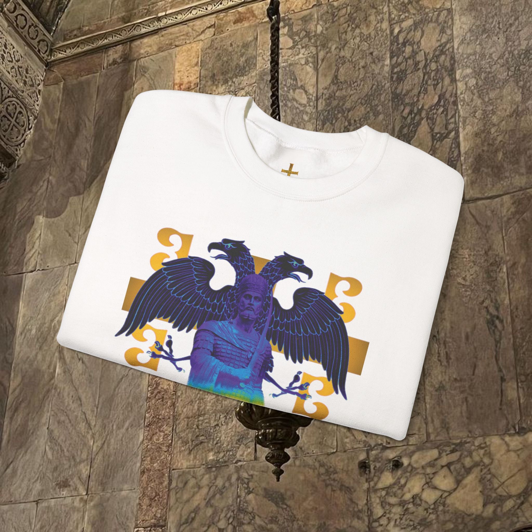 The Last Great Emperor Byzantine Inspired Graphic Crewneck Sweatshirt Front Version