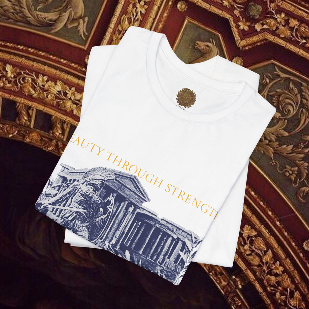 Guardian of the Temple Classically- Inspired Cotton Graphic T Shirt
