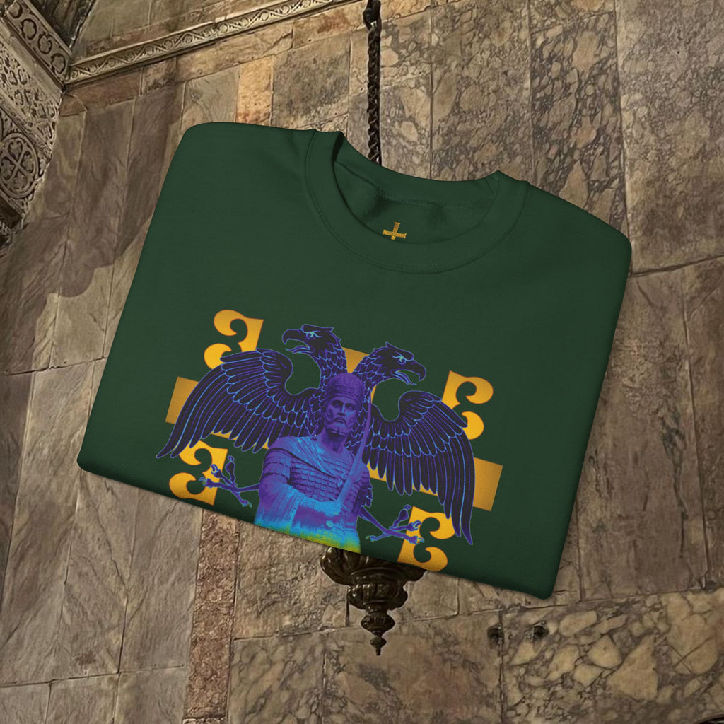 The Last Great Emperor Byzantine Inspired Graphic Crewneck Sweatshirt Front Version