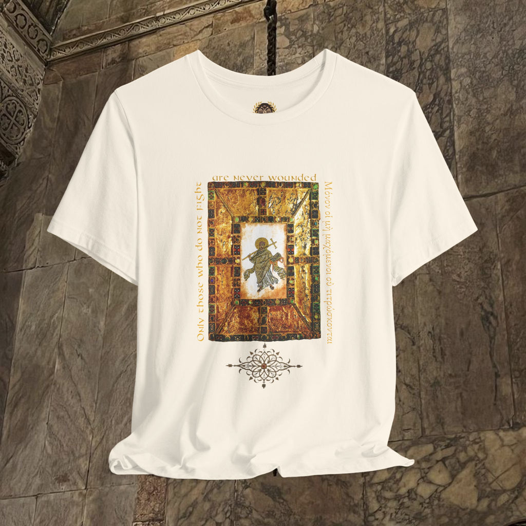 The Scholar's Manuscript Byzantine Inspired Medieval Cotton Graphic T-Shirt