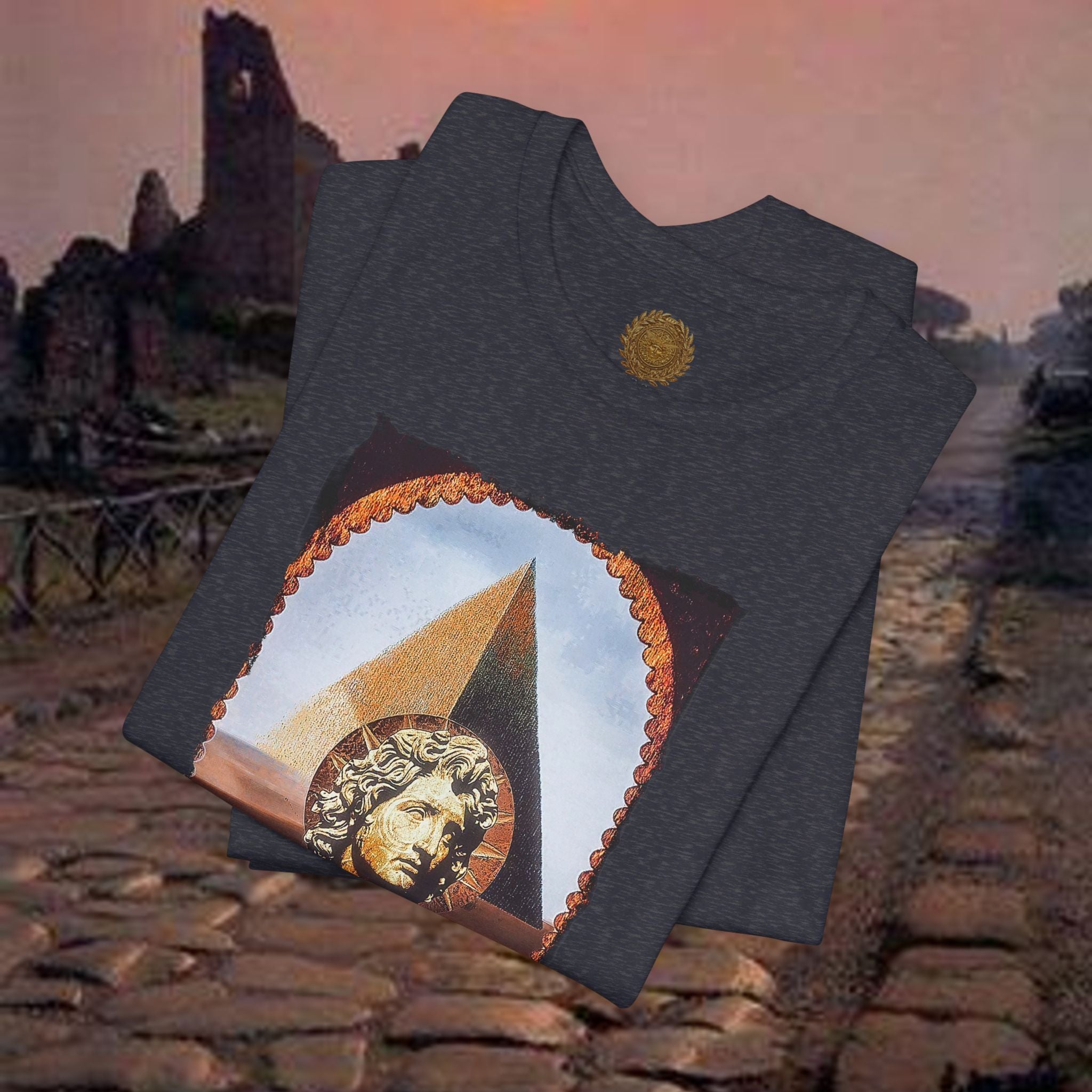 Alexander the Great In Egypt Pyramid Graphic T Shirt