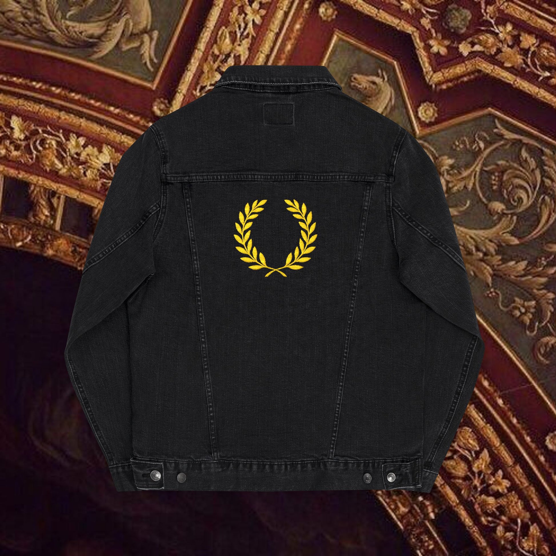 The Emperor's Golden Laurel Unisex Denim Jacket (Embroidery)