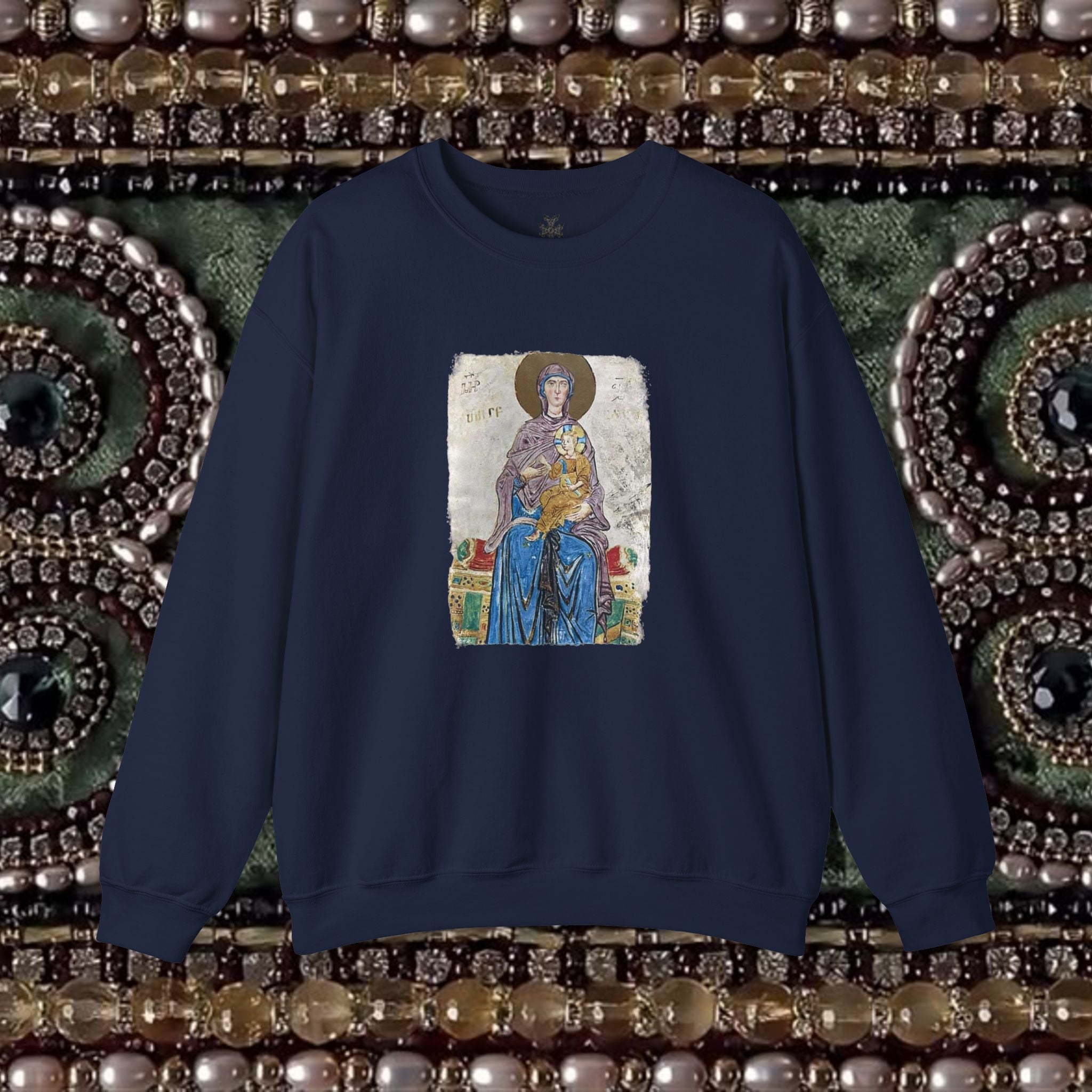 Medieval Armenian Manuscript Art Cotton Graphic Sweatshirt