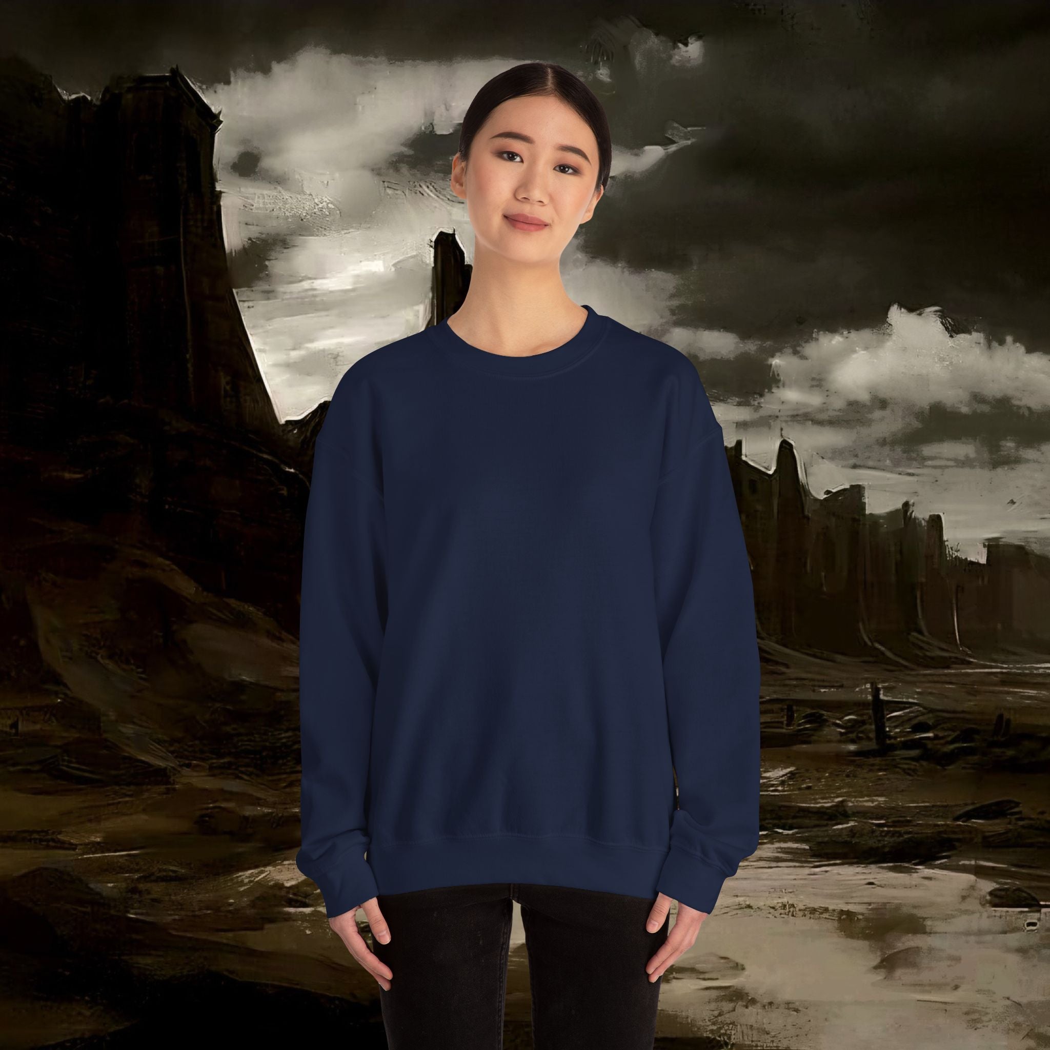 The Barbarian's Mirror Fantasy Medieval Inspired Unisex Sweatshirt Back Version