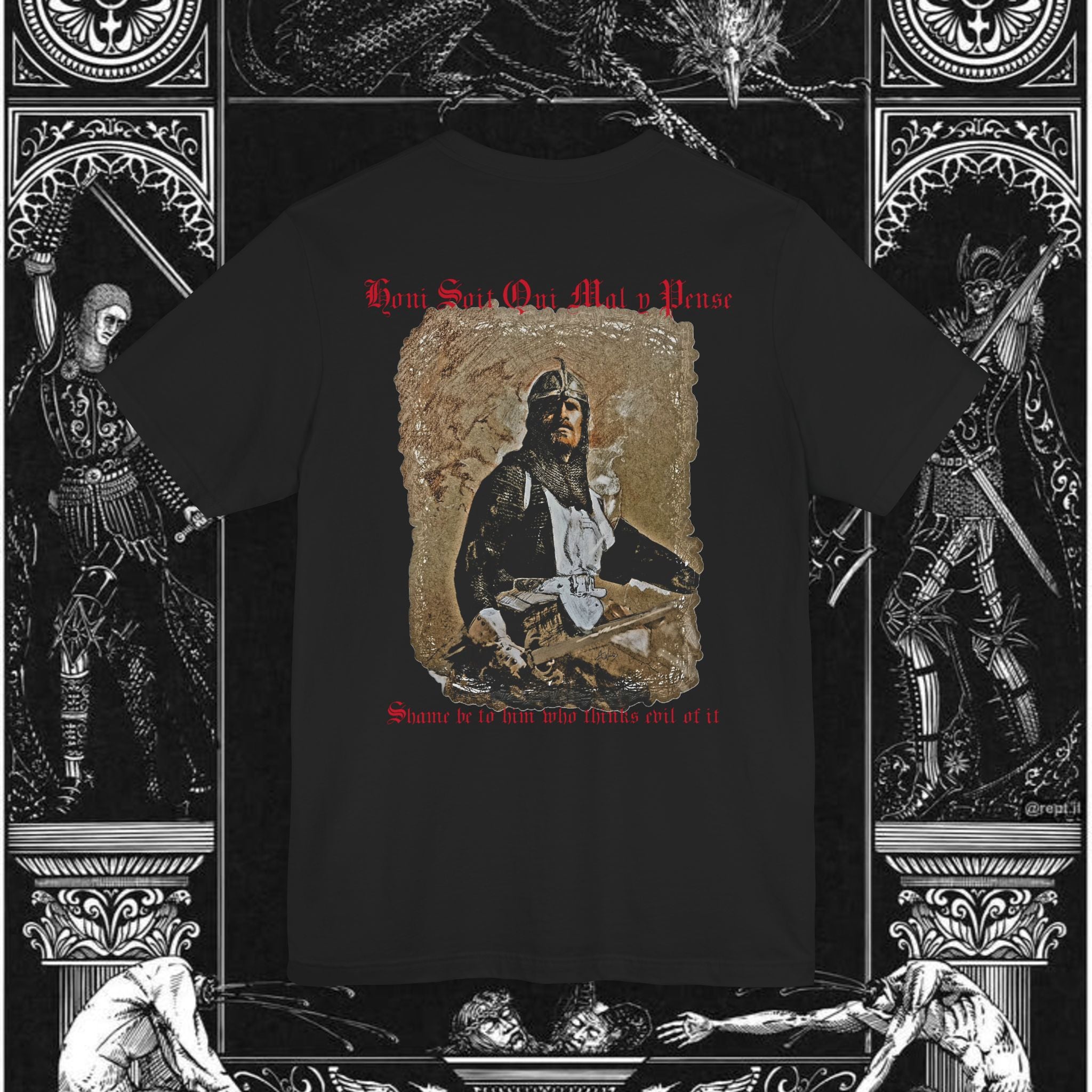 The Knight's Rest Medieval Fantasy Graphic T-Shirt