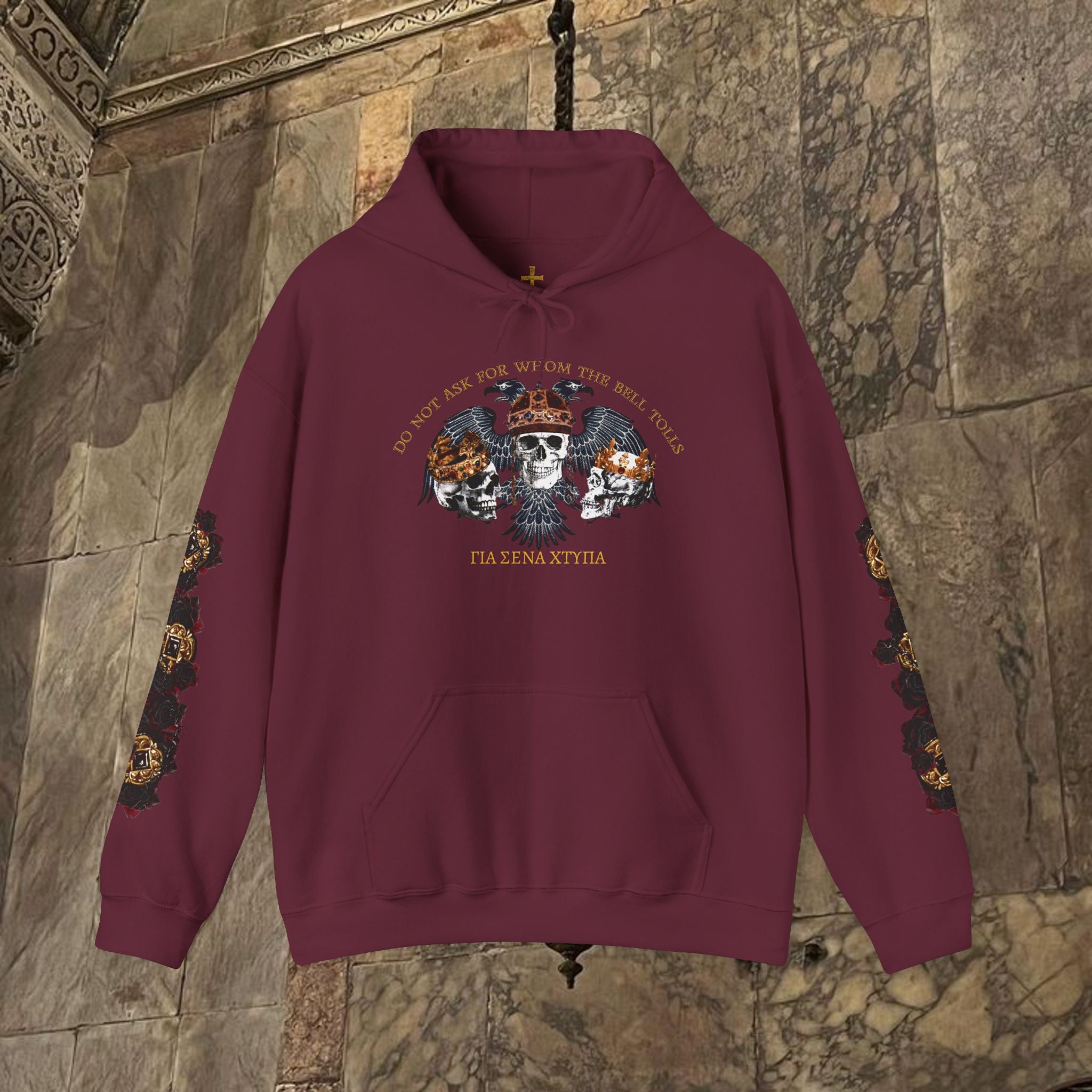 The Kings Fate Byzantine Inspired Graphic Hoodie Front Version