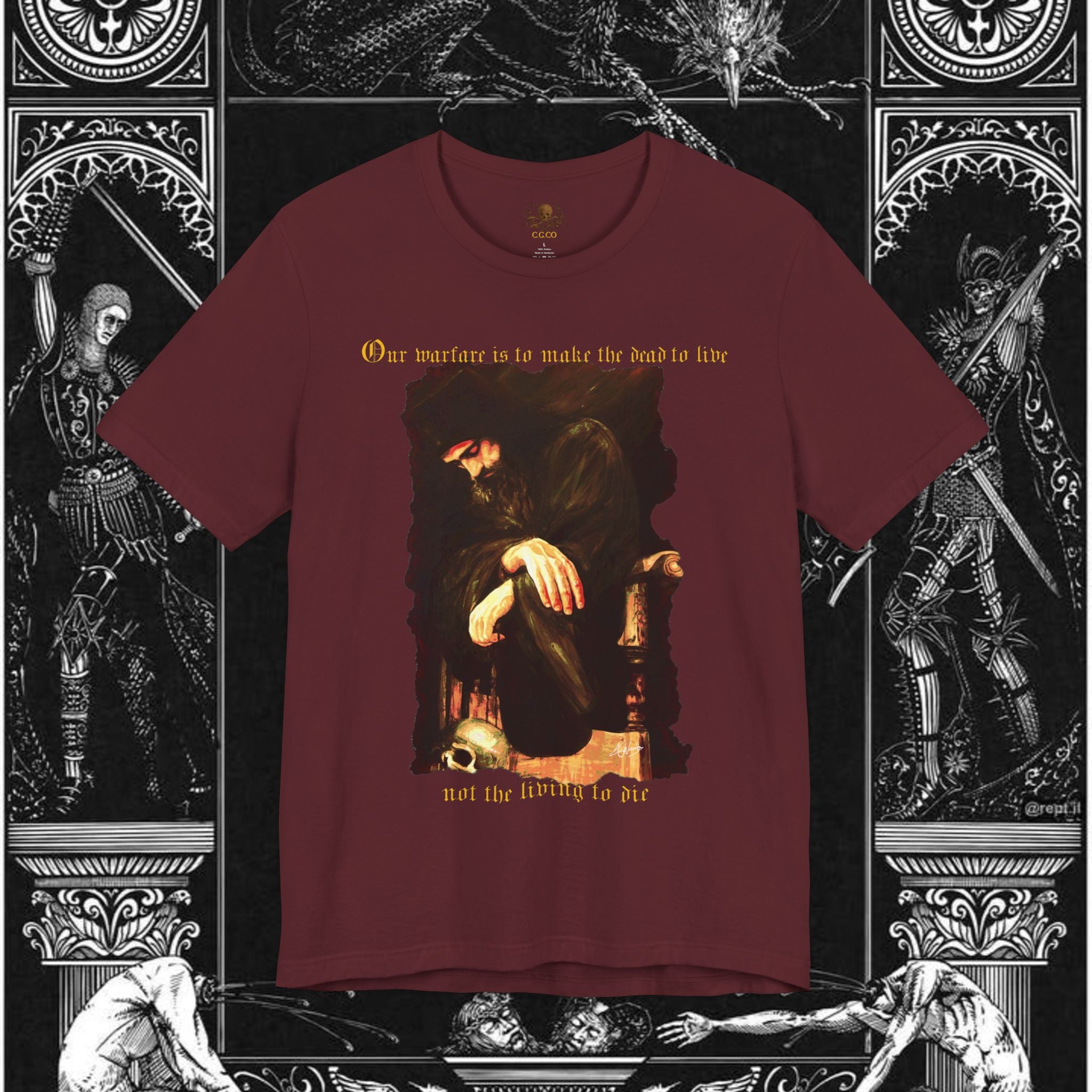Man's Memento Medieval Fantasy Graphic T Shirt