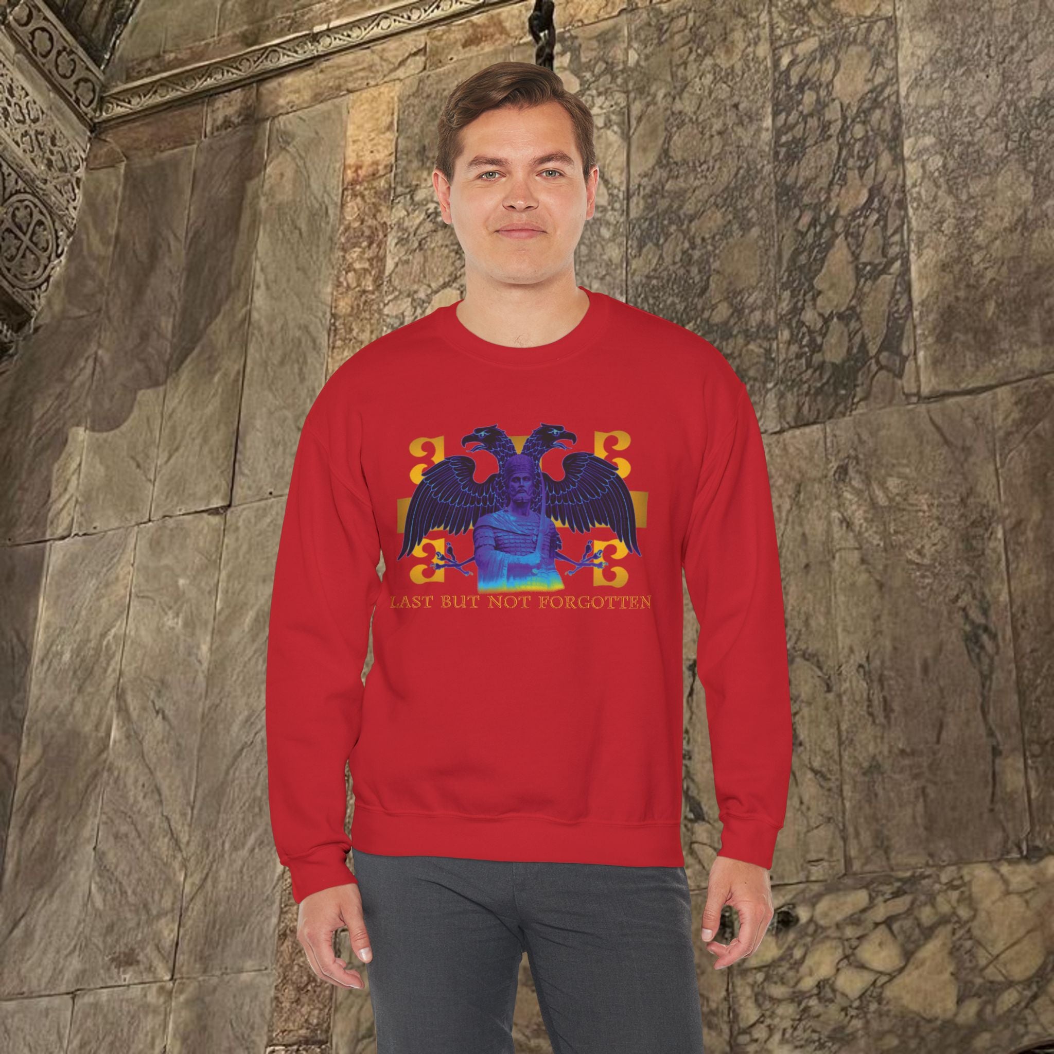 The Last Great Emperor Byzantine Inspired Graphic Crewneck Sweatshirt Front Version