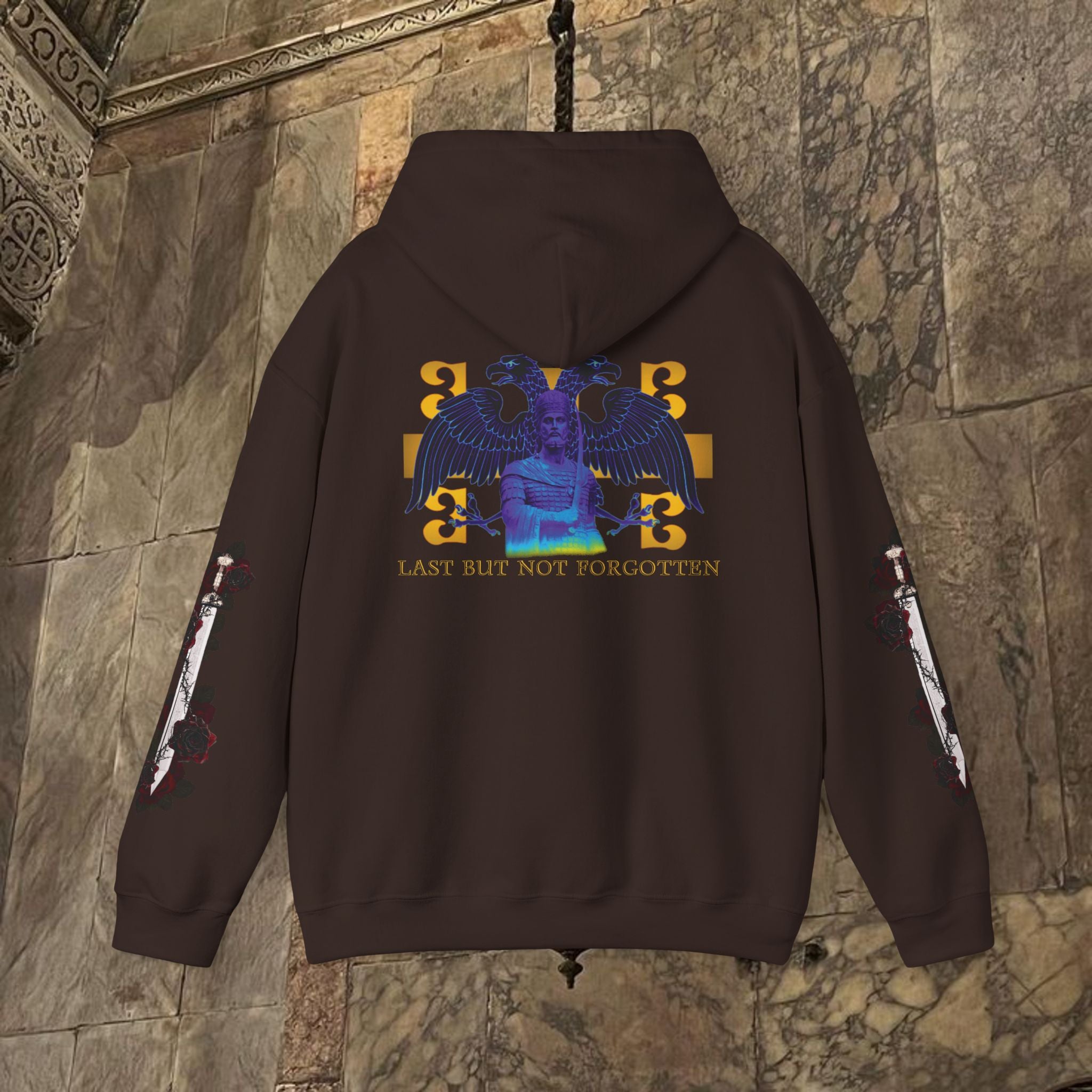 The Last Great Emperor Byzantine Inspired Graphic Hoodie Back Version