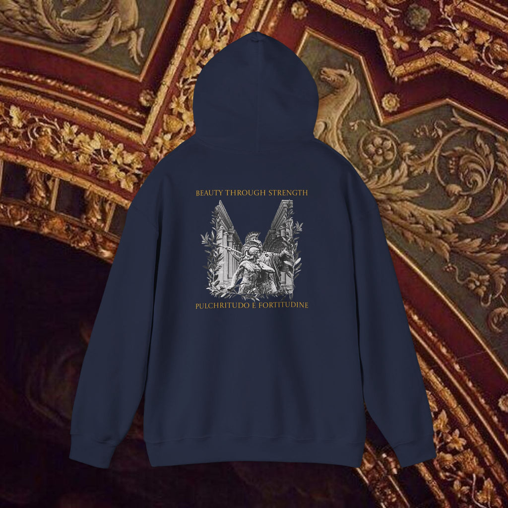 The Goddess's Protection Classically-Inspired Cotton Graphic Hoodie Back Version