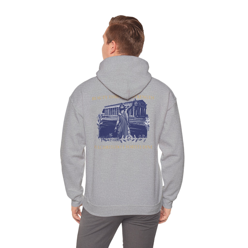The Hero's Victory Classically-Themed Cotton Graphic Hoodie