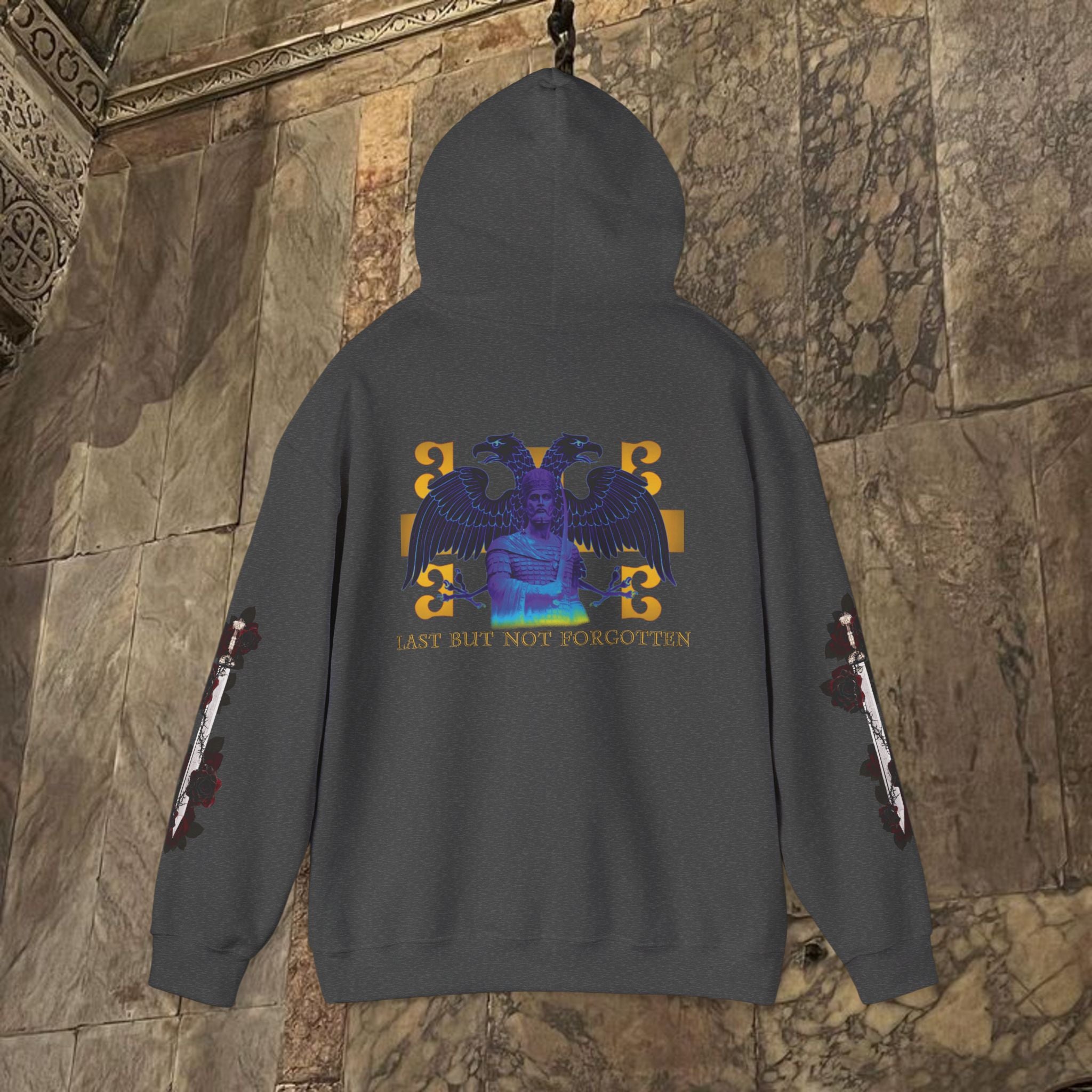 The Last Great Emperor Byzantine Inspired Graphic Hoodie Back Version