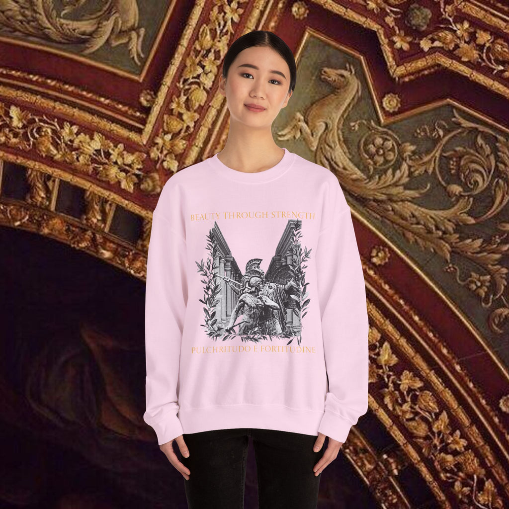 The Goddess's Protection Classically-Inspired Cotton Graphic Sweatshirt