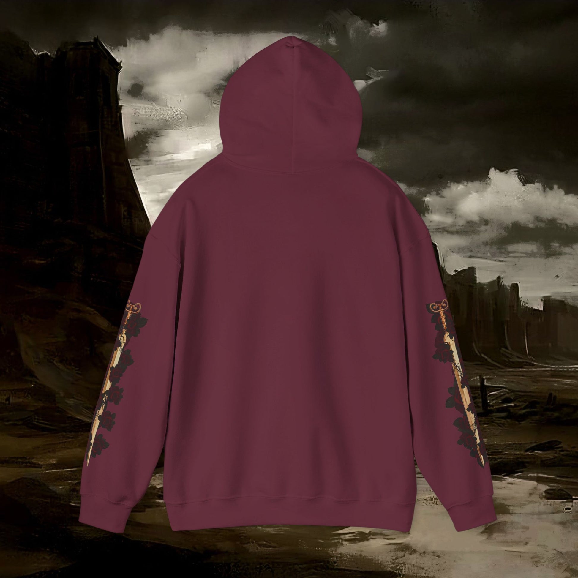 The Barbarian's Mirror Graphic Early Medieval Fantasy Inspired Hoodie