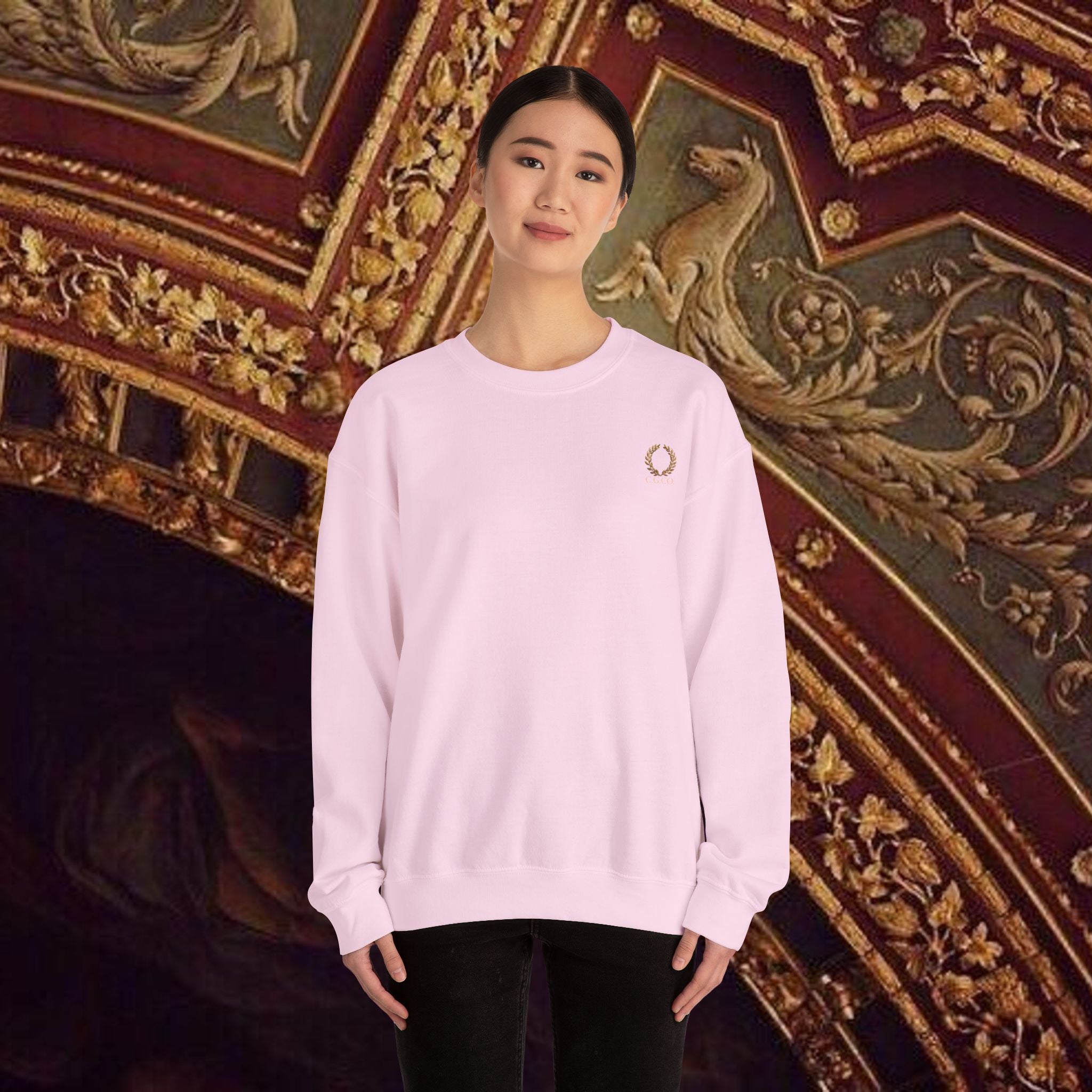 Beauty Through Strength Classically-Inspired Cotton Graphic Sweatshirt Back Version