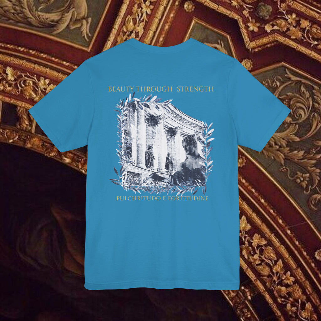 Beauty Through Strength Classically-Inspired Cotton Graphic Shirt Back Version