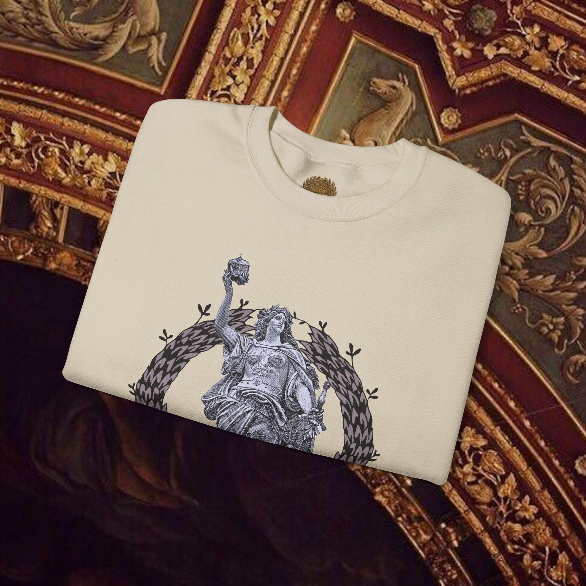 Goddess Victory Neo-Classical Crewneck Sweatshirt piece