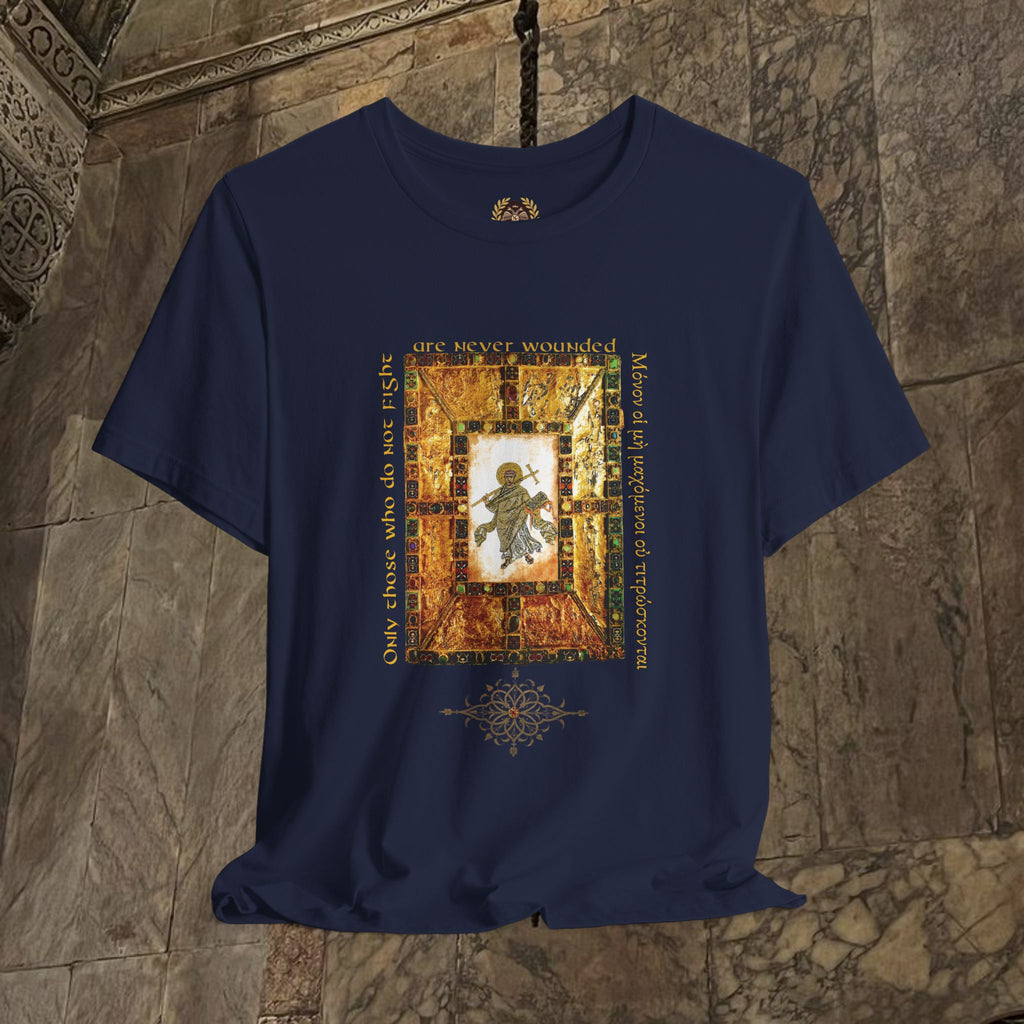 The Scholar's Manuscript Byzantine Inspired Medieval Cotton Graphic T-Shirt