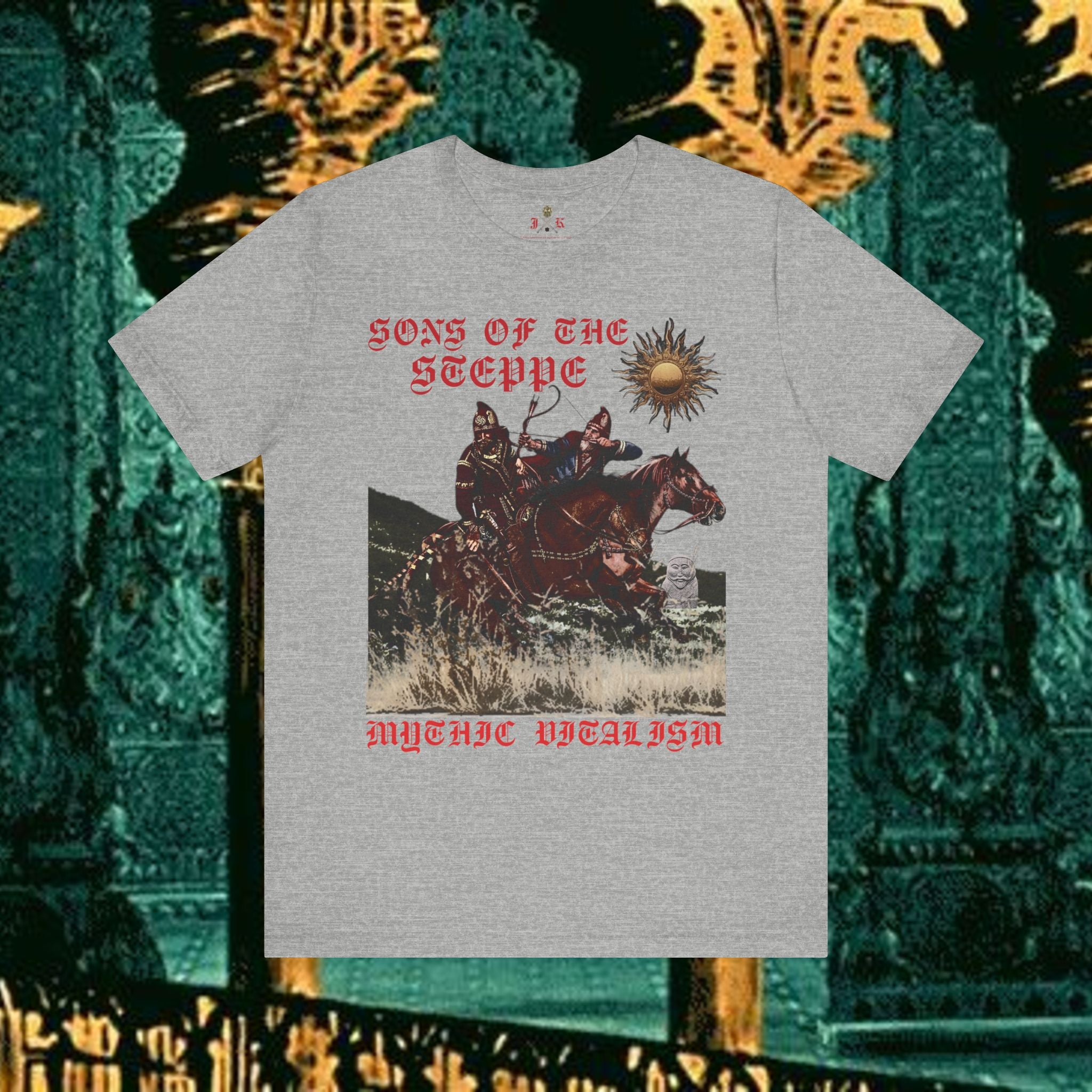 Sons of the Steppe Graphic Tee Mythical Medieval Fantasy Inspired Graphic T Shirt Front Version