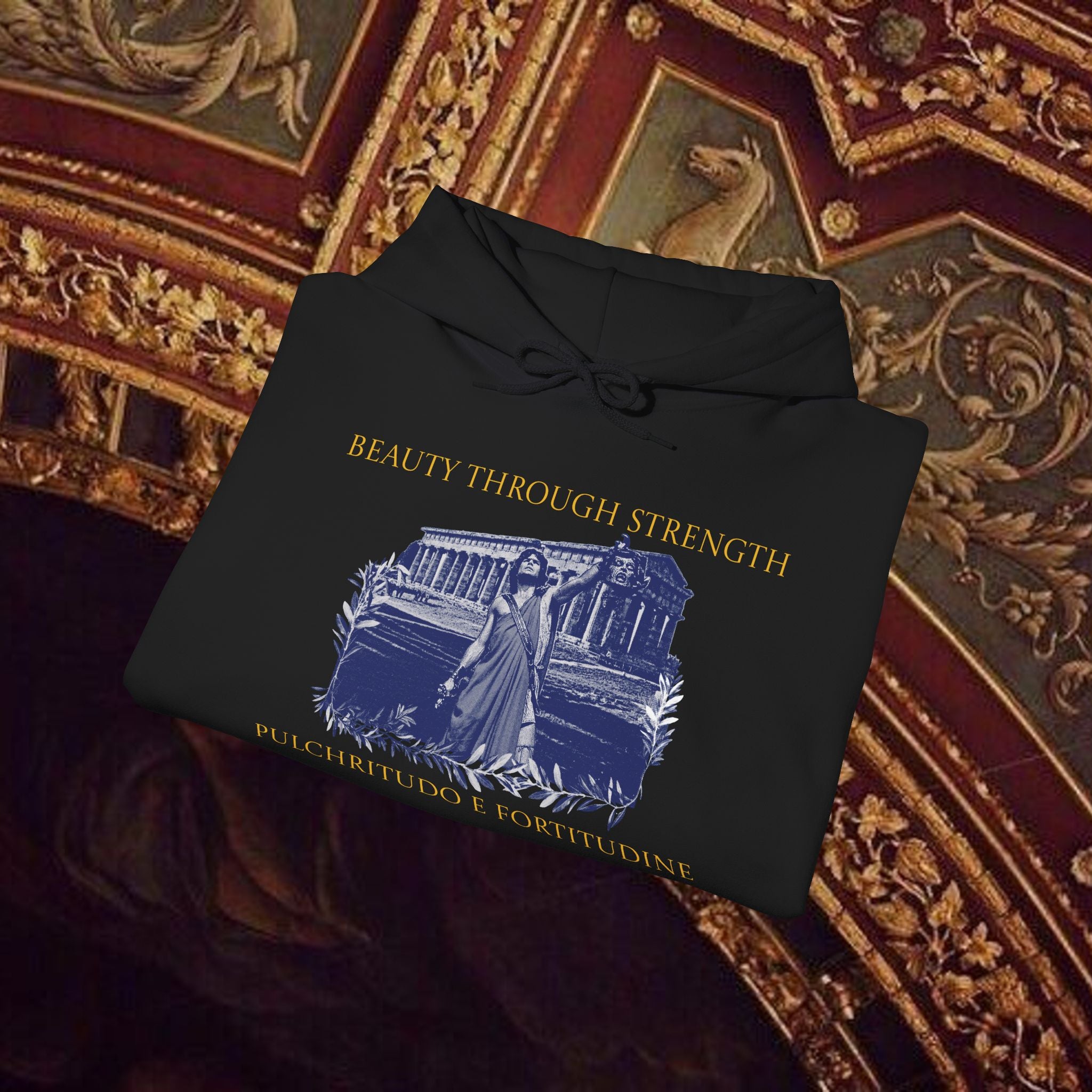 The Hero's Victory Classically-Themed Cotton Graphic Hoodie