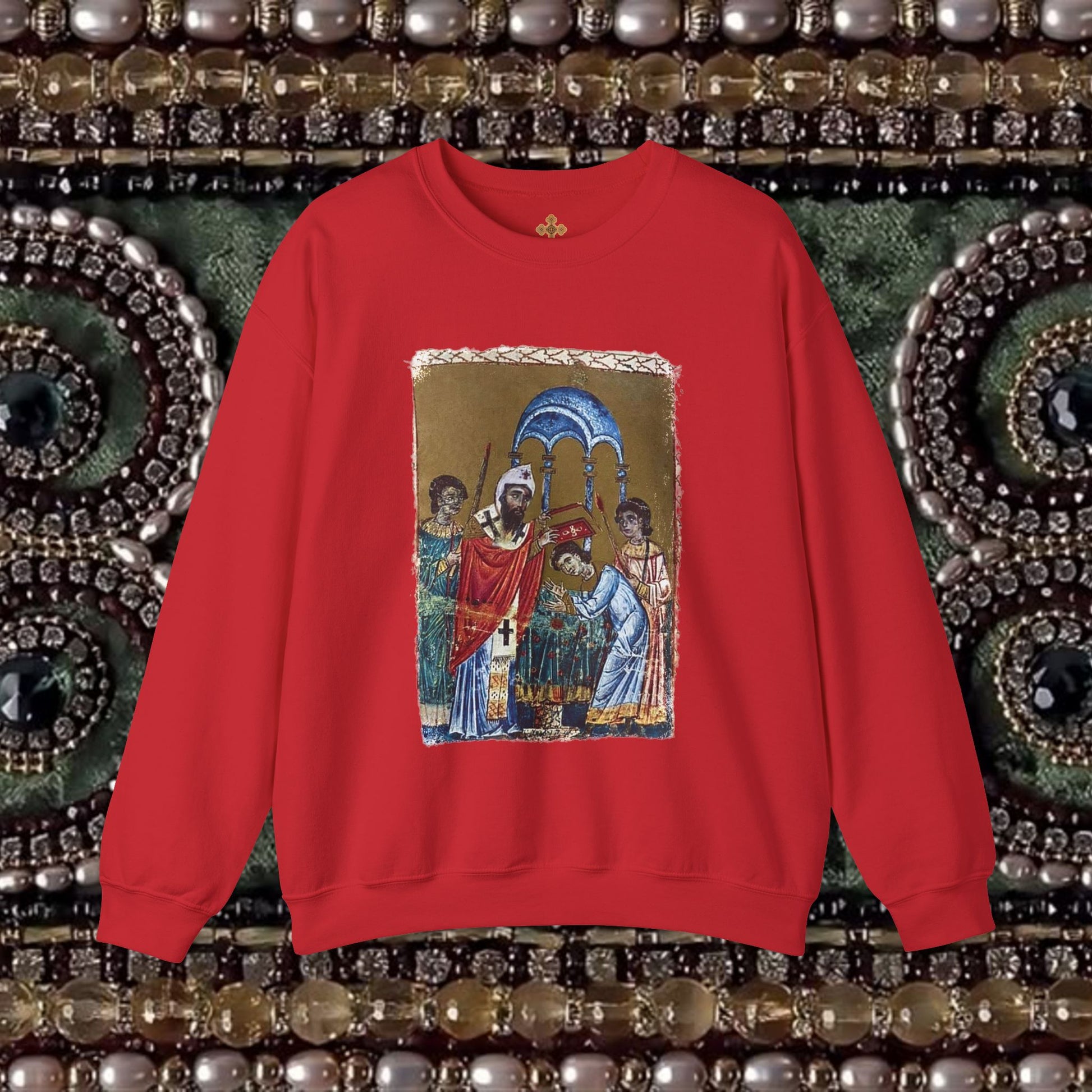 Armenian Manuscript Crewneck Graphic Sweatshirt