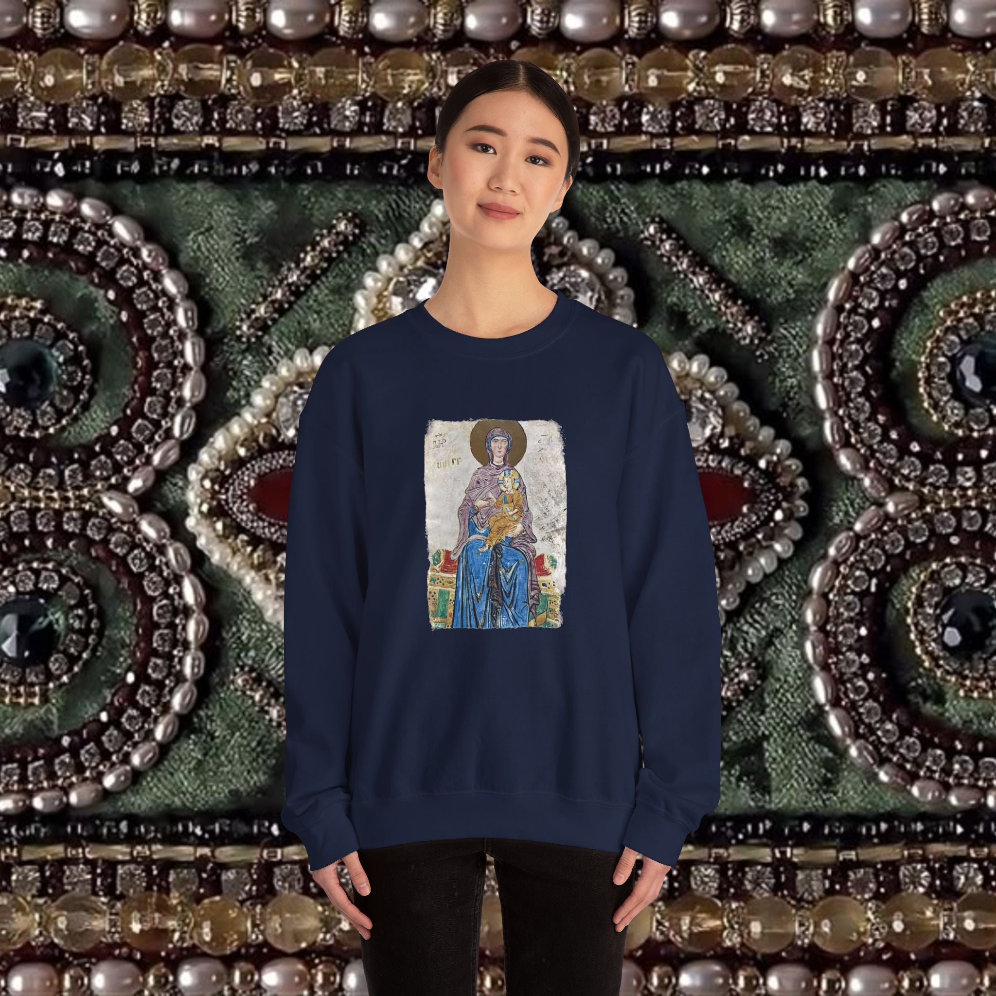 Medieval Armenian Manuscript Art Cotton Graphic Sweatshirt
