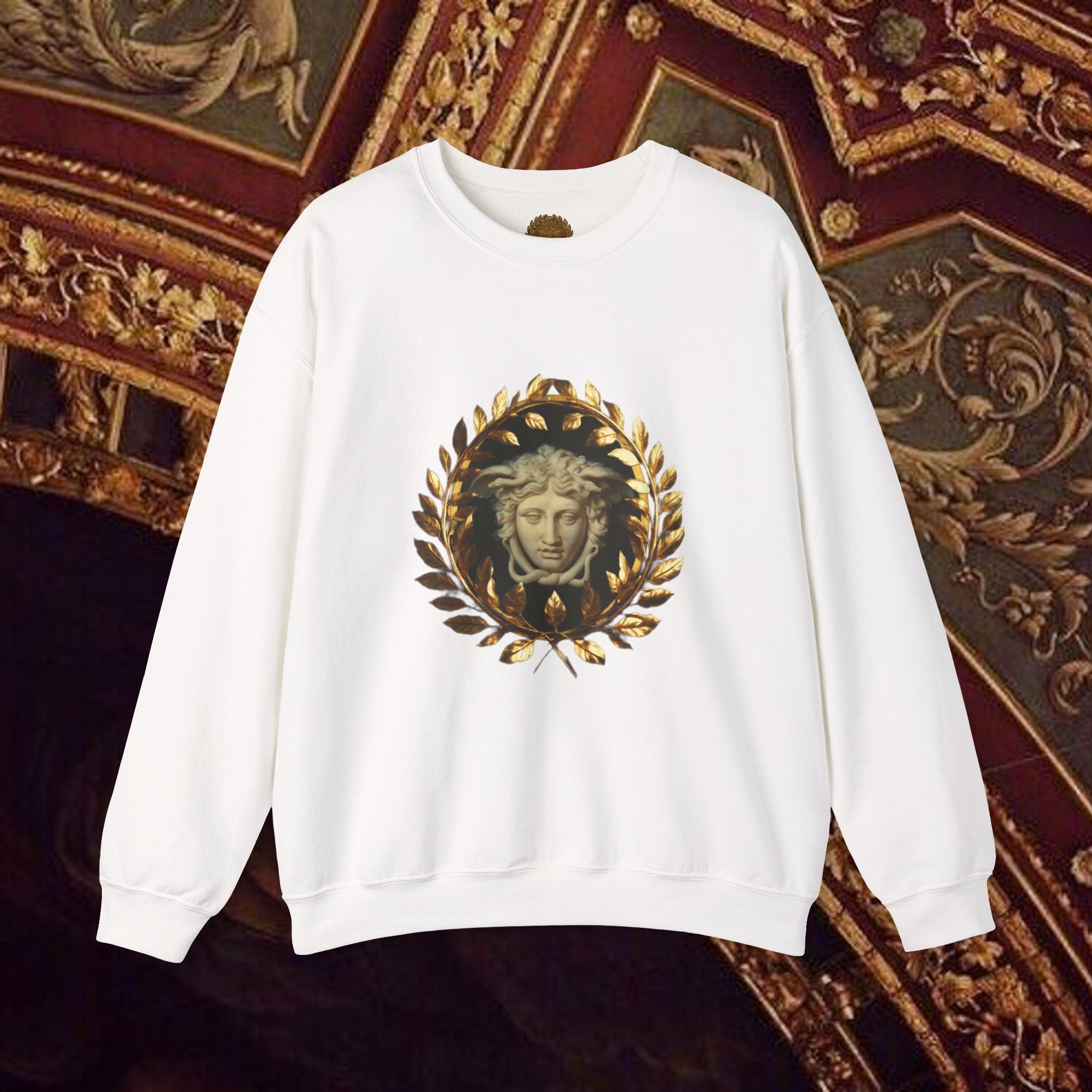 Medusa's Gaze Classical Inspired Mythology Unisex Heavy Blend Crewneck Graphic Sweatshirt