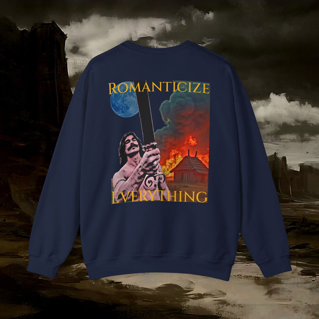 The Barbarian's Mirror Fantasy Medieval Inspired Unisex Sweatshirt Back Version