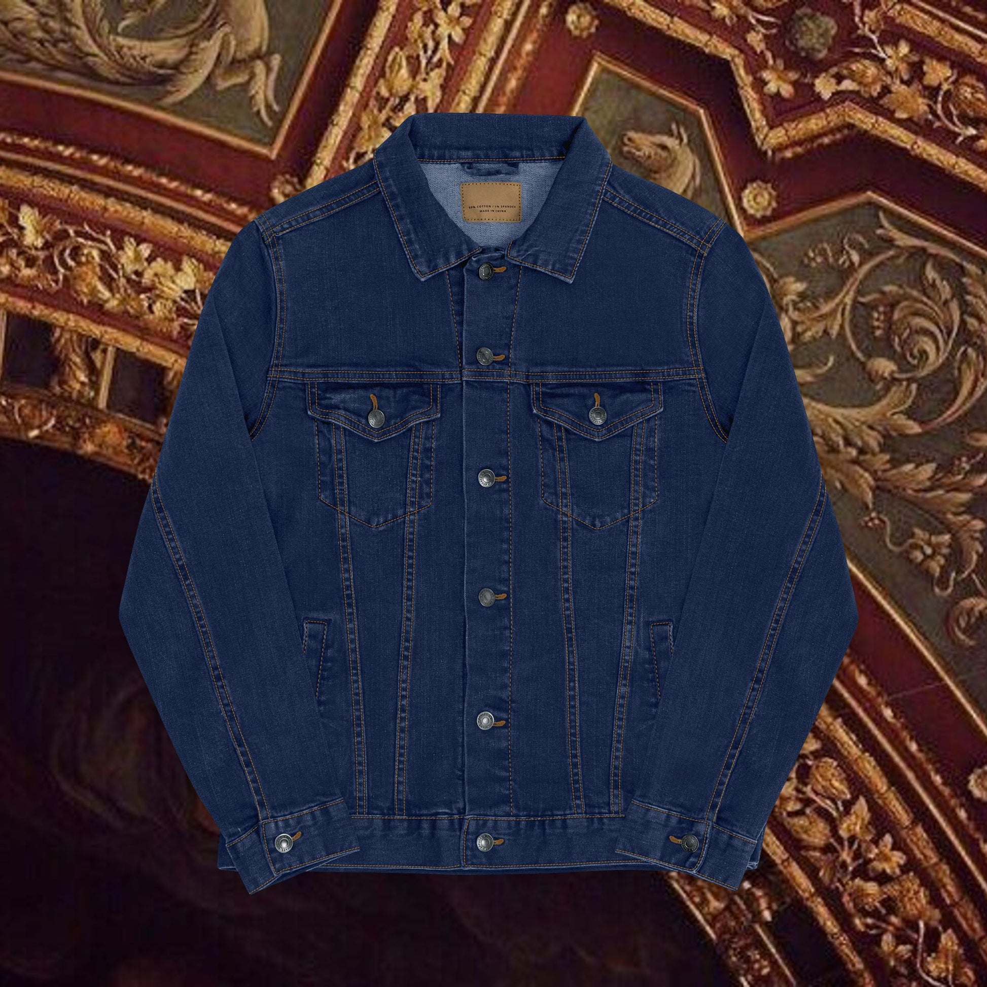 The Emperor's Golden Laurel Unisex Denim Jacket (Embroidery)