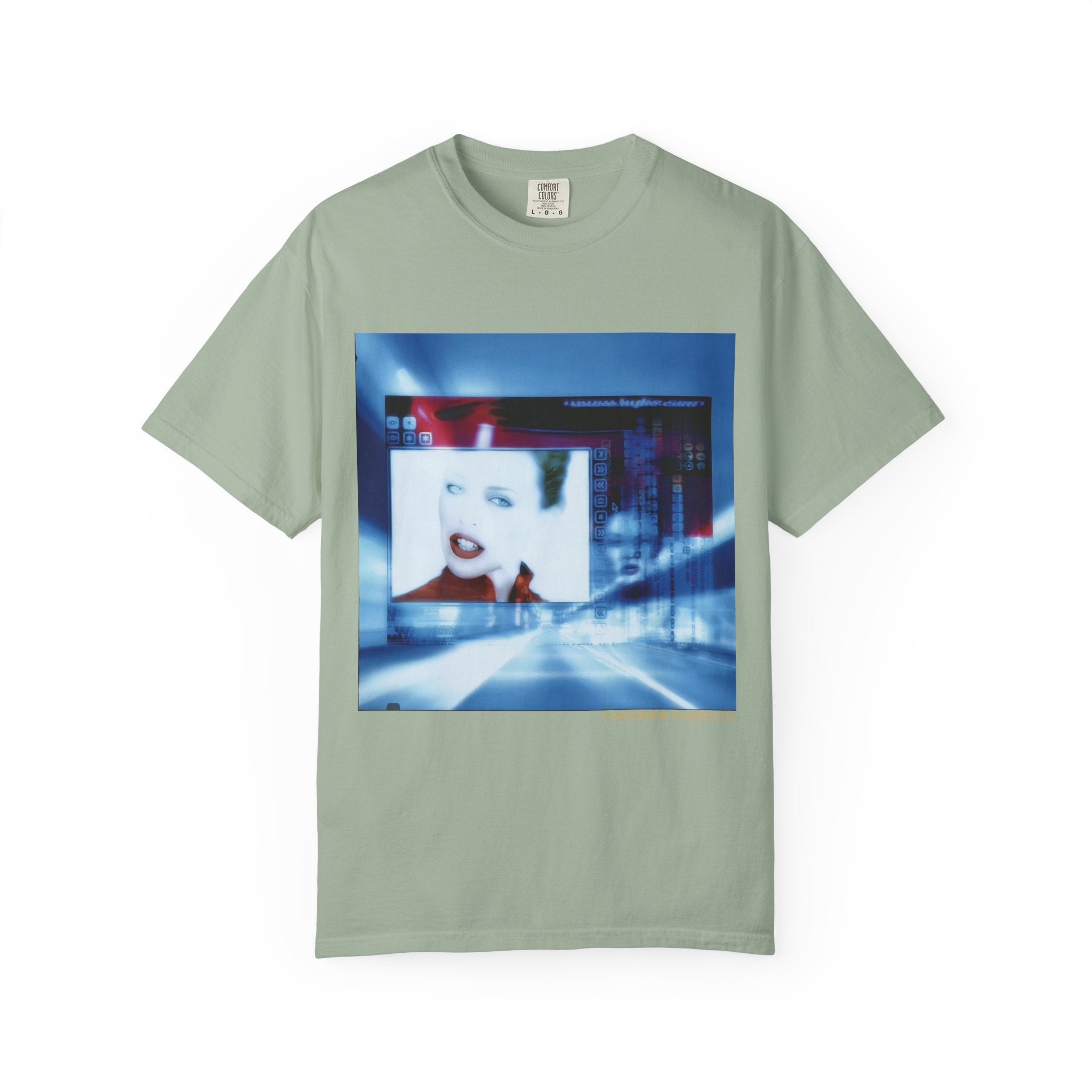 Digital Pop Up Cyber Y2K Graphic T-Shirt