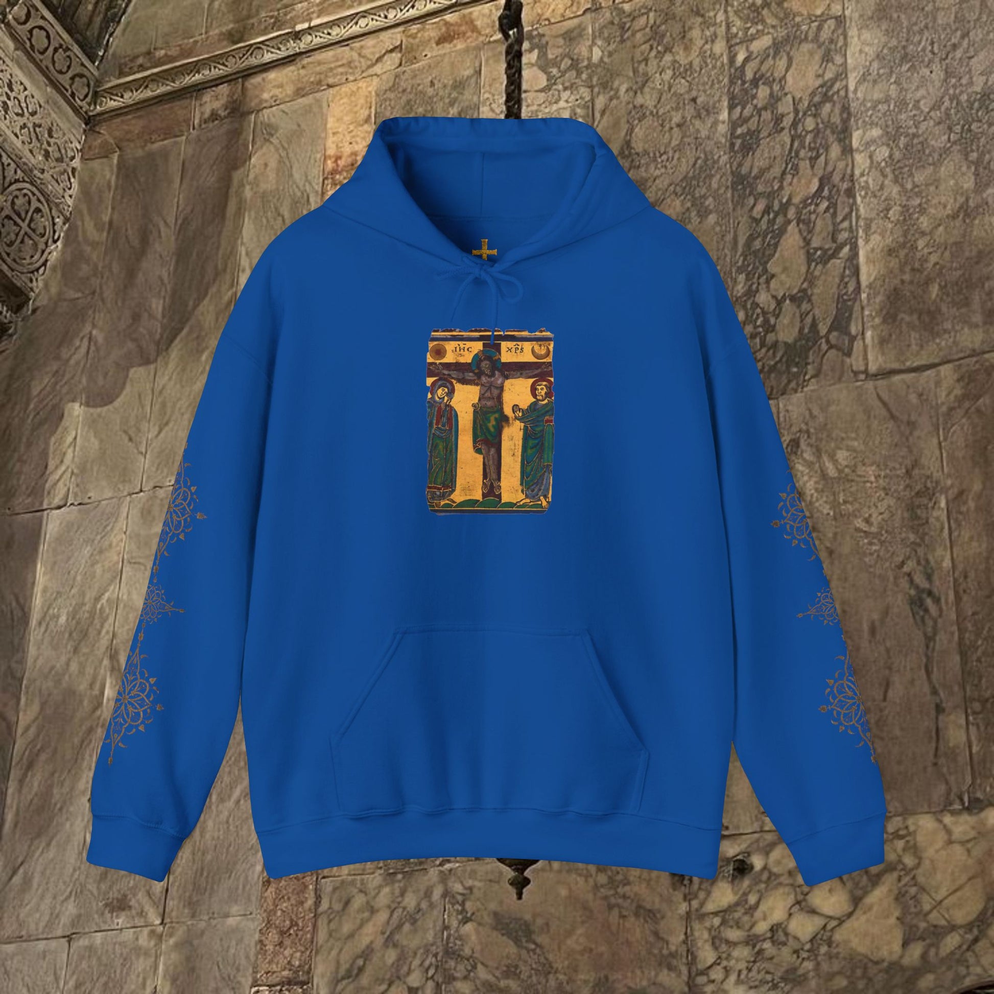 Byzantine Icon Art Hoodie - Classical Religious Design
