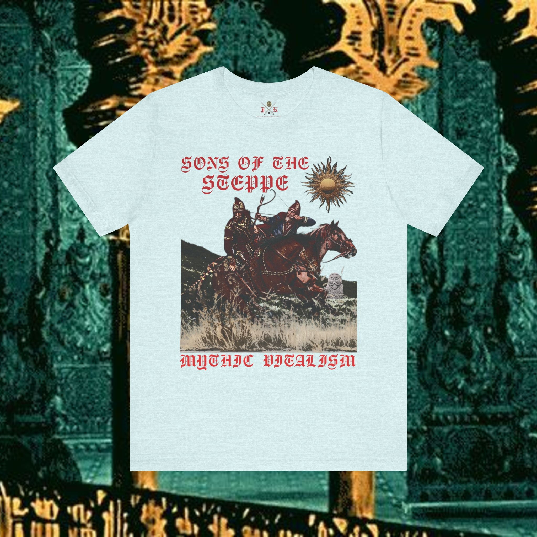 Sons of the Steppe Graphic Tee Mythical Medieval Fantasy Inspired Graphic T Shirt Front Version