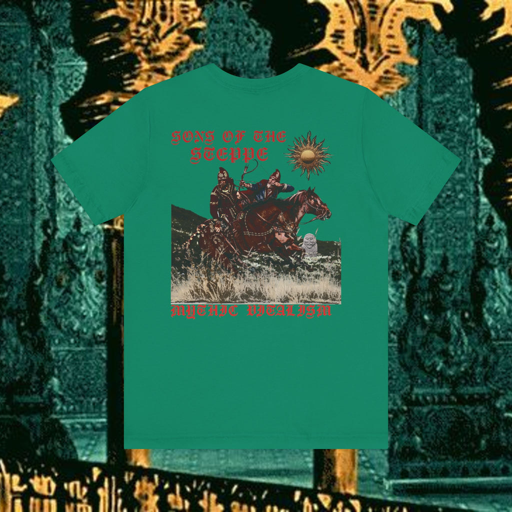 Sons of the Steppe Mythical Medieval Inspired Graphic T Shirt Back Version