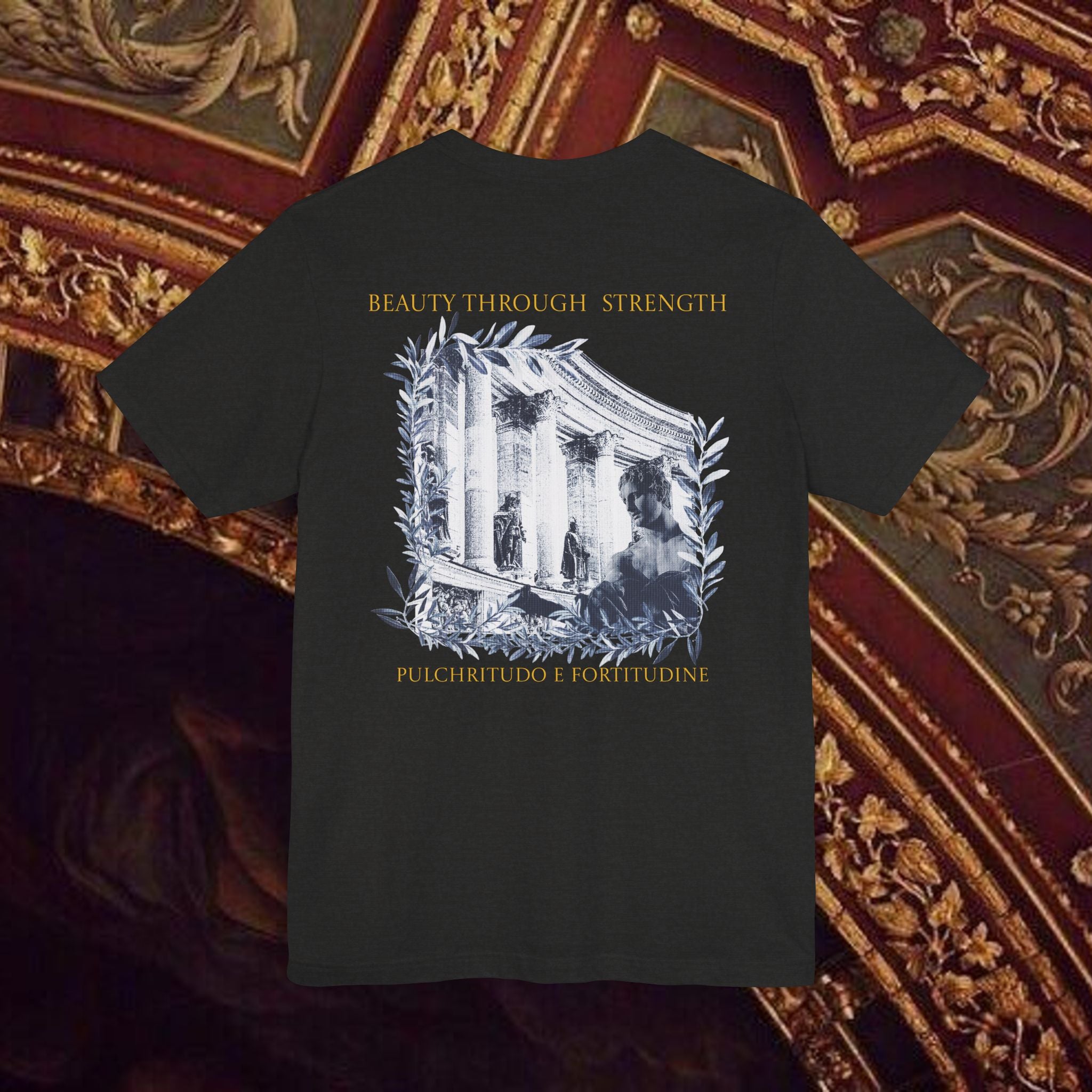 Beauty Through Strength Classically-Inspired Cotton Graphic Shirt Back Version