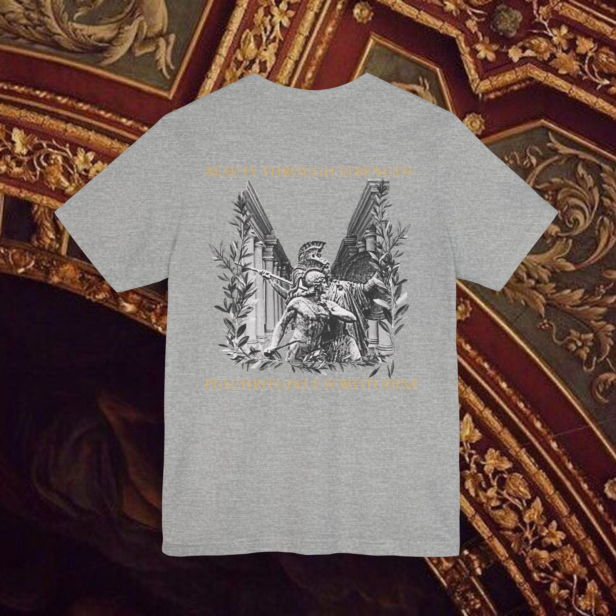 The Goddess's Protection Classically-Inspired Cotton Graphic T Shirt Back Version