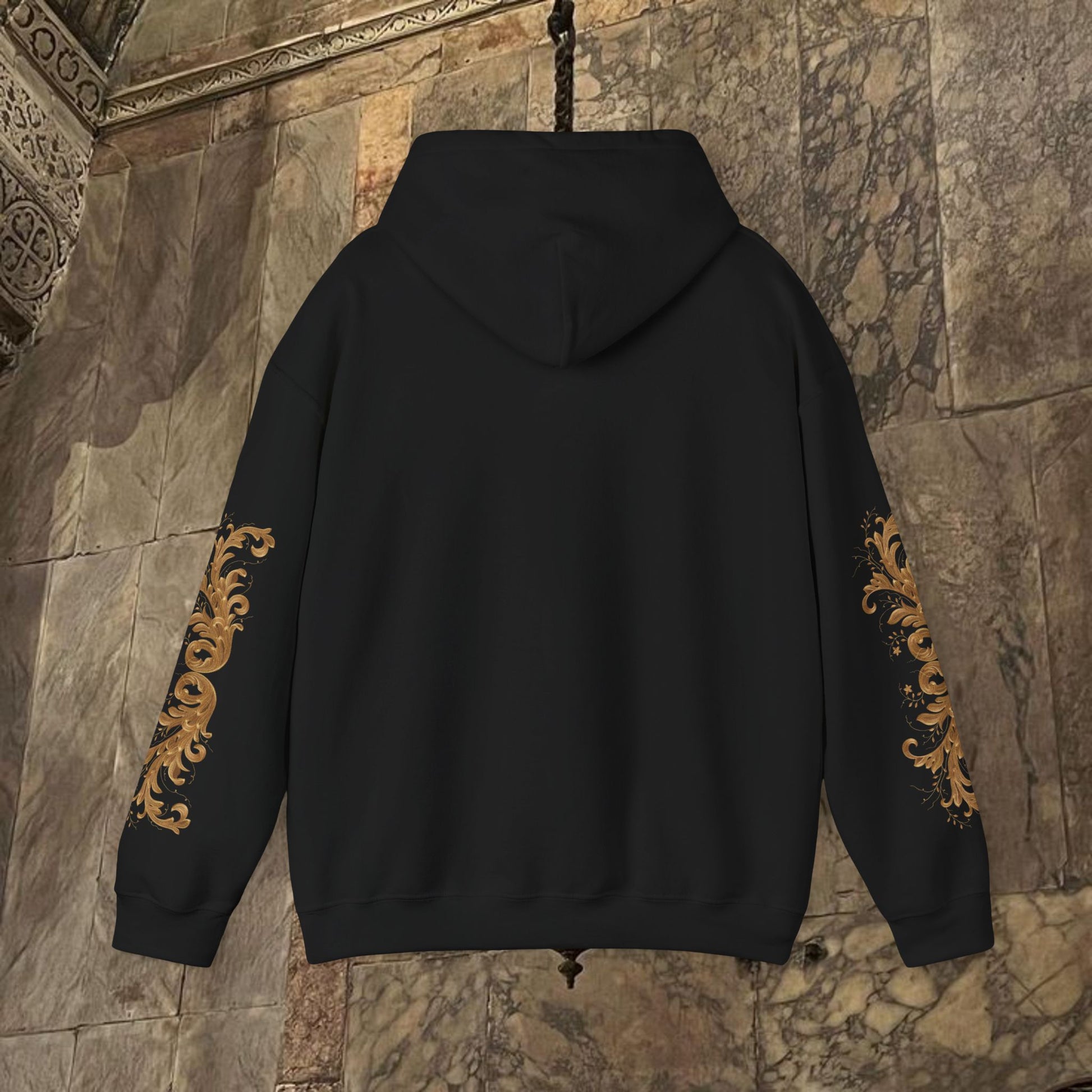 Byzantine Manuscript Art Hoodie - Orthodox Icon Design