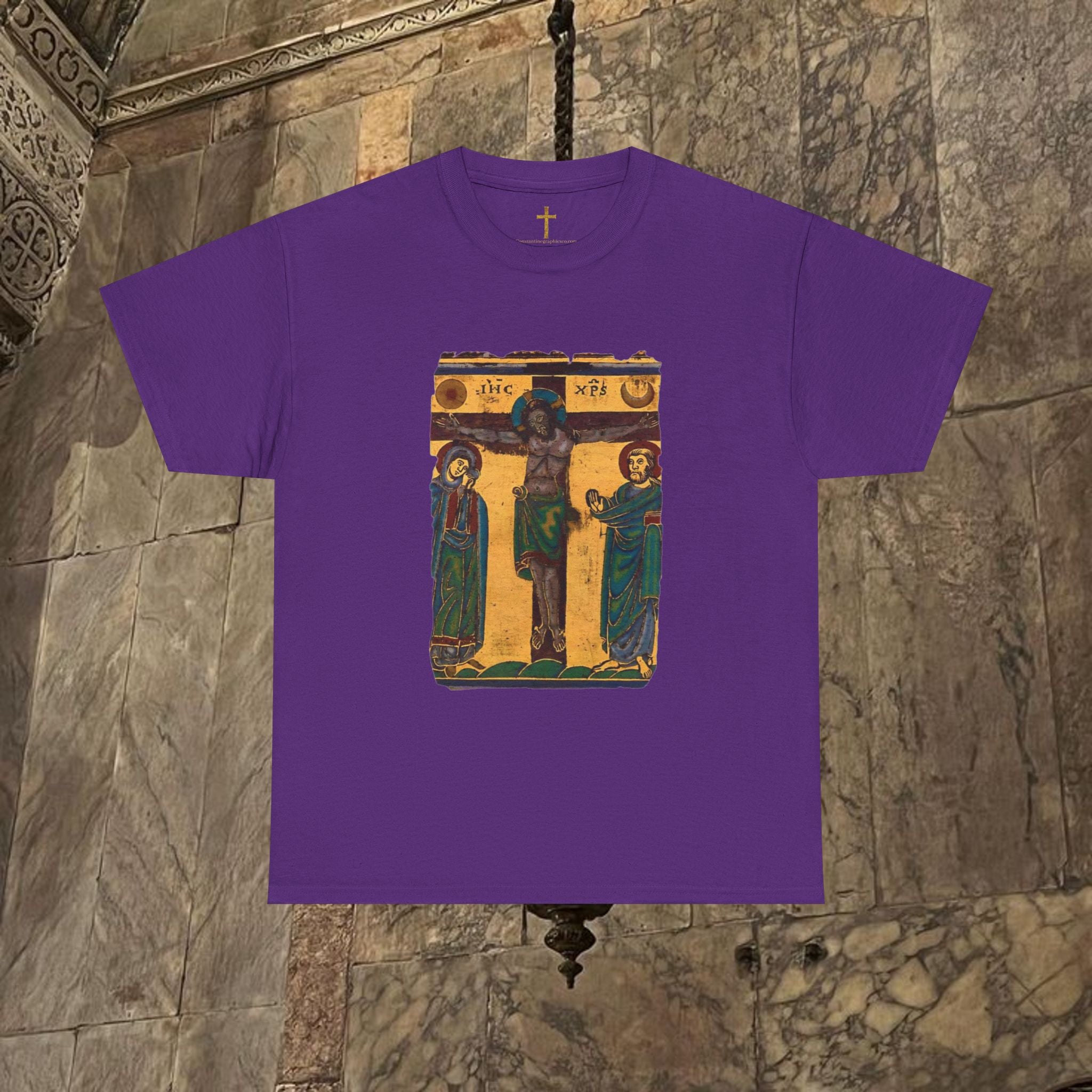 Byzantine Manuscript Art T-Shirt - Sacred Icon work