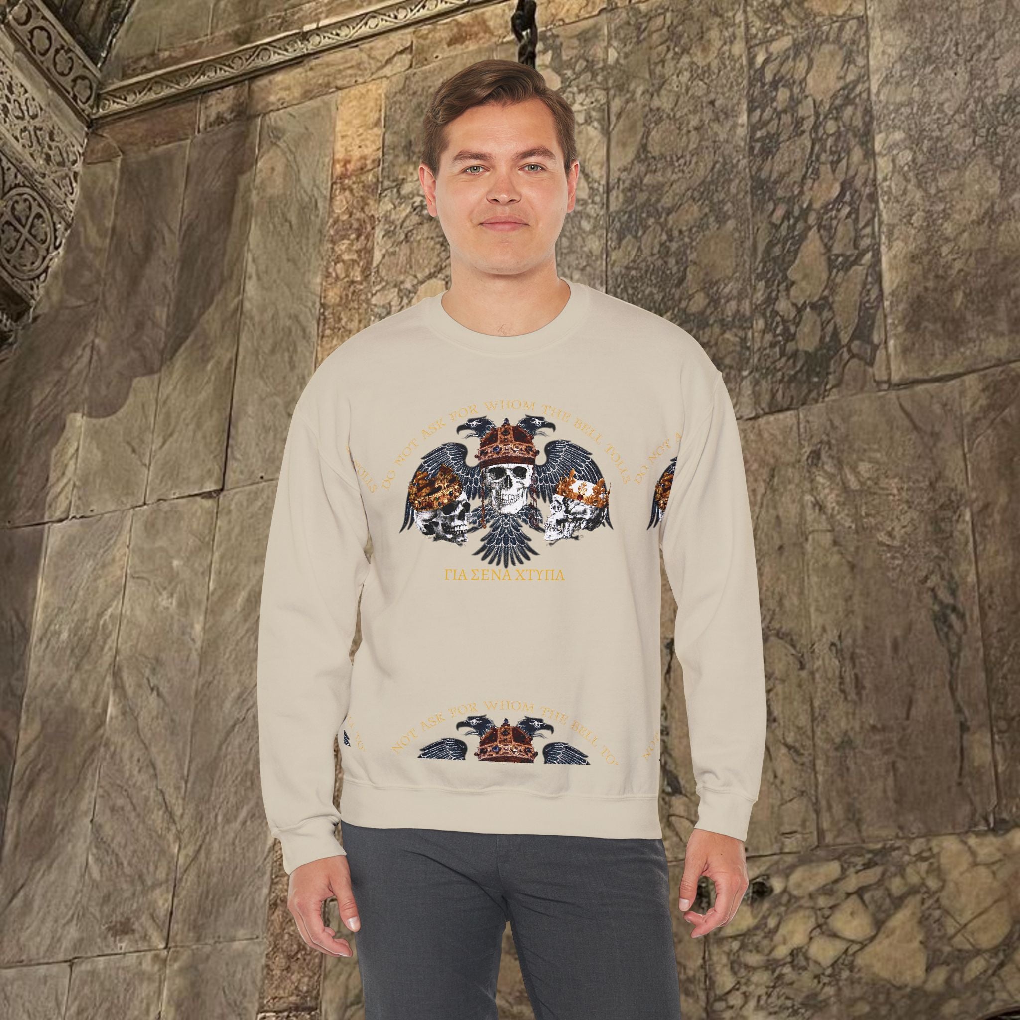 The Kings Fate Byzantine Inspired Graphic Crewneck Sweatshirt