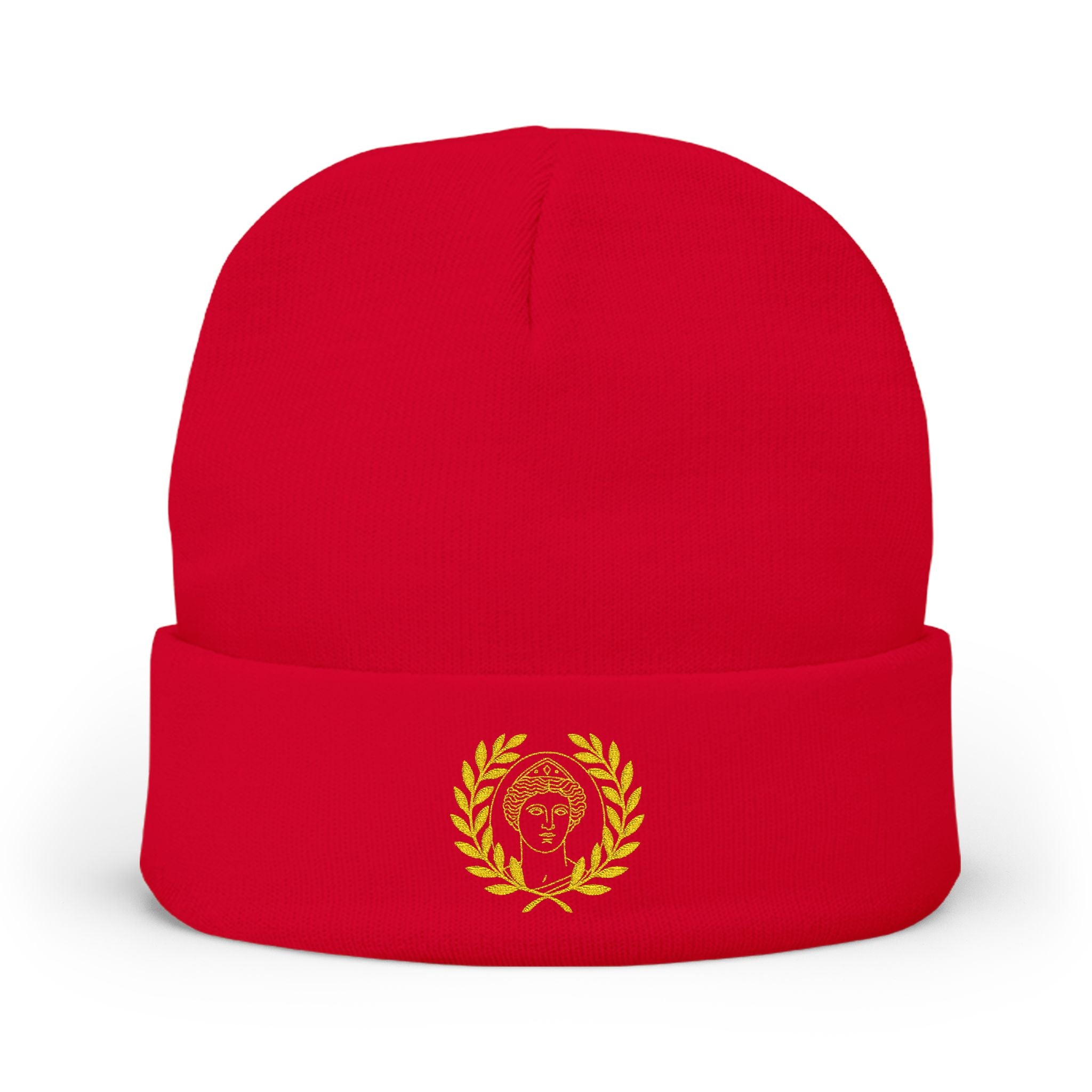 Mystical Venus Embroidered Beanie - Celestial Winter Hat