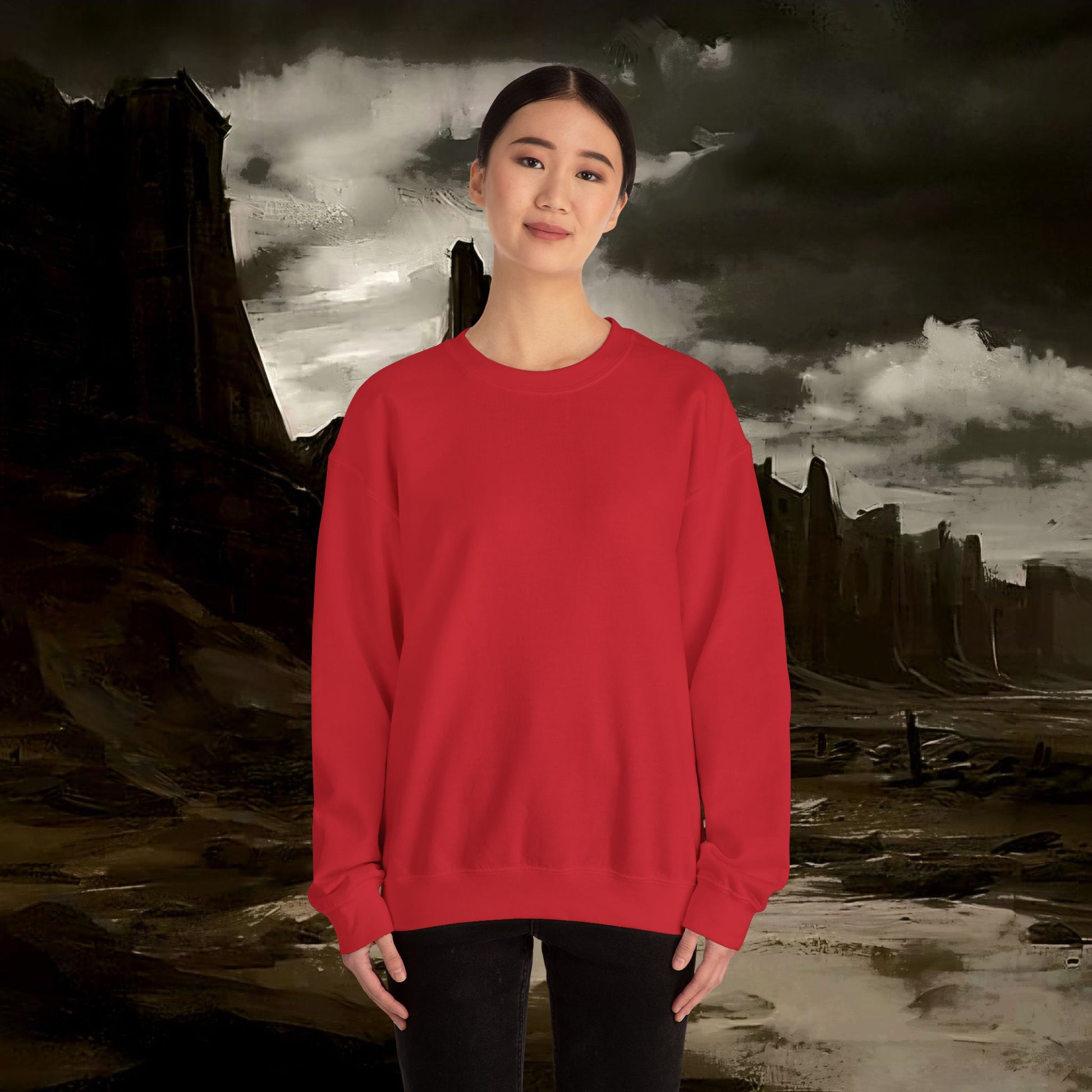 The Barbarian's Mirror Fantasy Medieval Inspired Unisex Sweatshirt Back Version