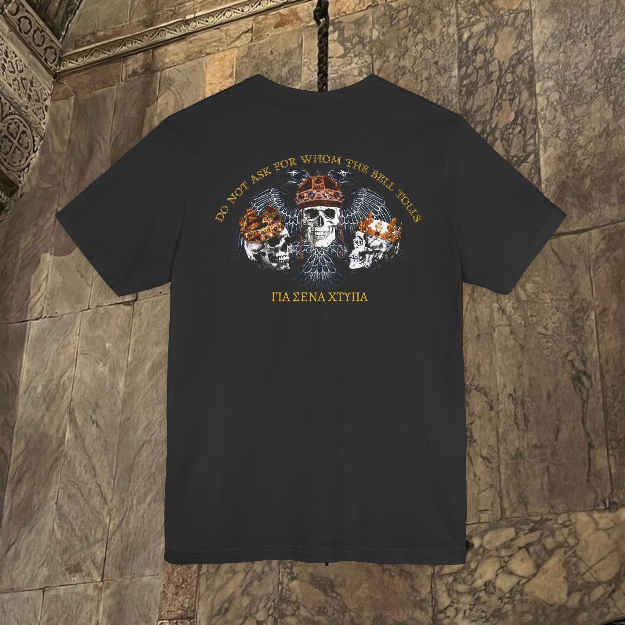 The Kings Fate Byzantine Inspired Cotton Graphic T-shirt Back version