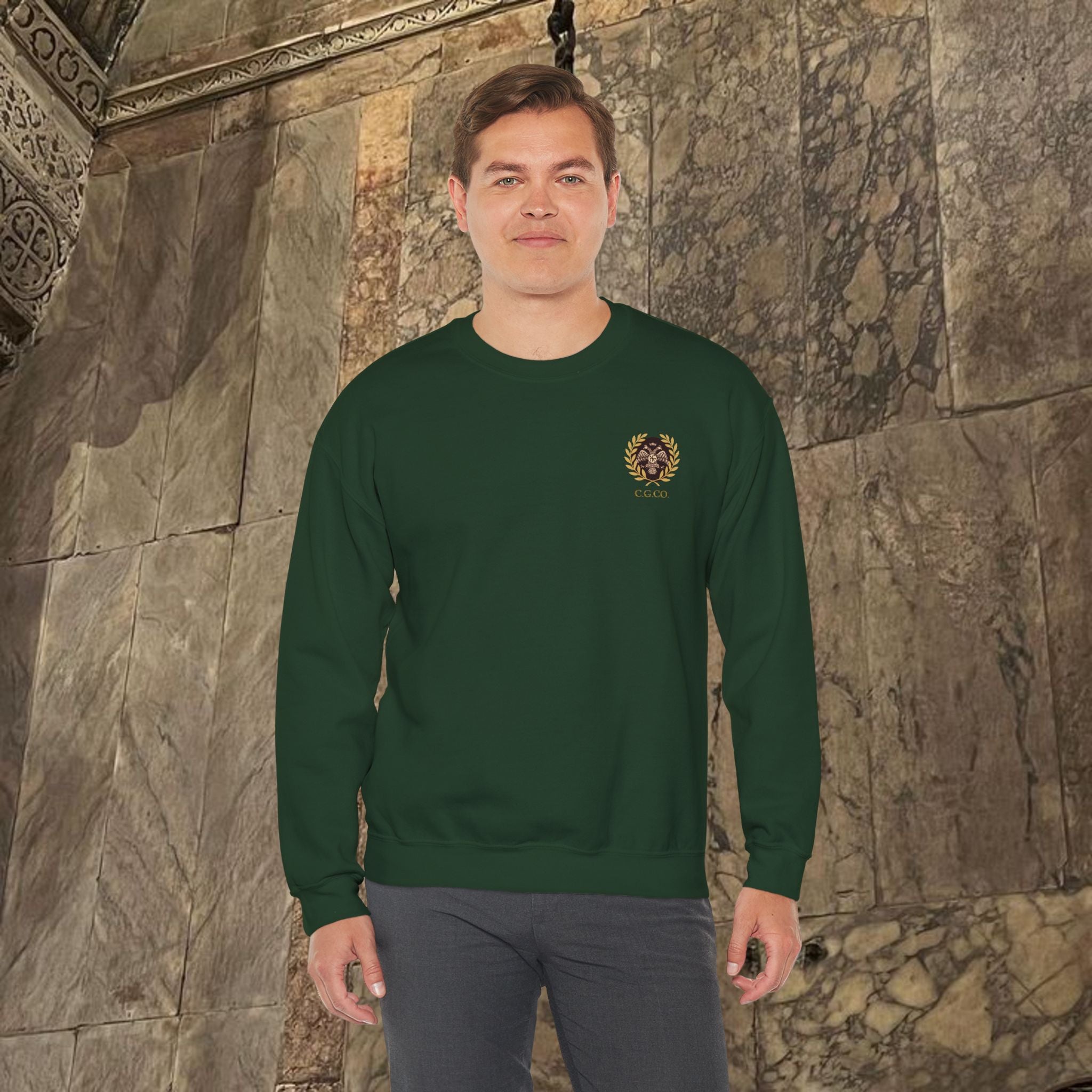 The Kings Fate Byzantine Inspired Graphic Crewneck Sweatshirt Back Version