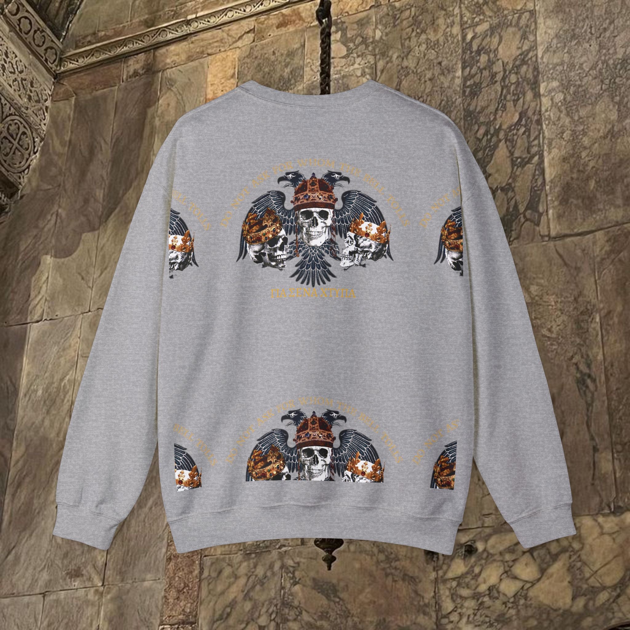 The Kings Fate Byzantine Inspired Graphic Crewneck Sweatshirt Back Version